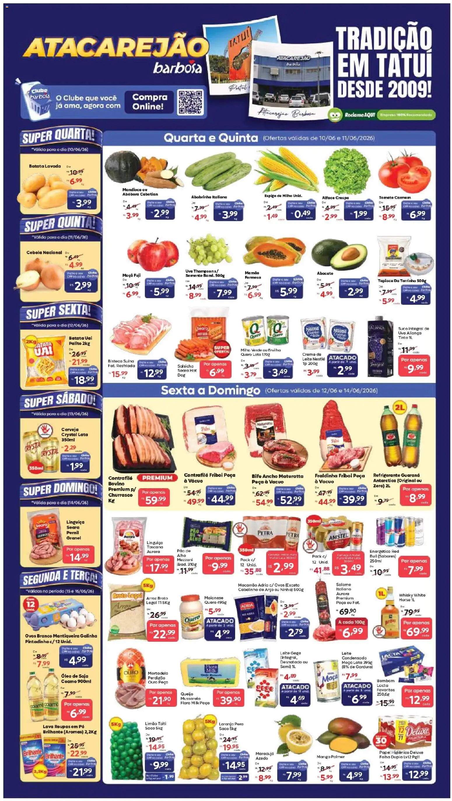 Pré-Visualização do folheto "Barbosa Supermercados ofertas Atacarejão" da loja Barbosa Supermercados válido a partir de 10/06/2026