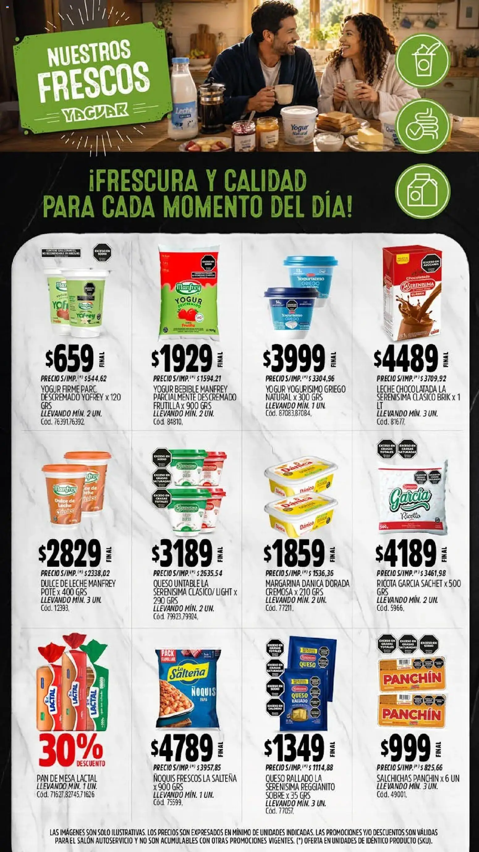 Vista previa del folleto de la tienda Yaguar válido desde el 28/09/2026 - Dulce de leche, Mesa, Frutilla, Sobre, Queso rallado, Dulce, Salchichas, Untable