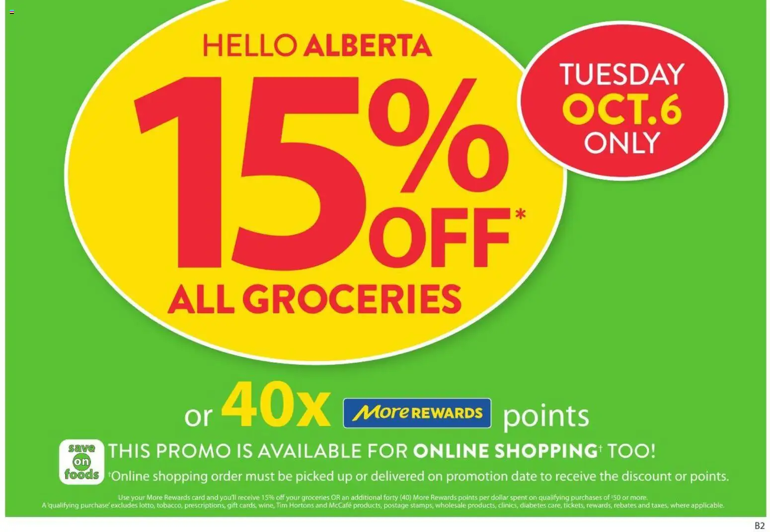 Preview of leaflet Save on foods weekly flyer / circulaire from shop Save on foods is valid from Oct 01, 2026