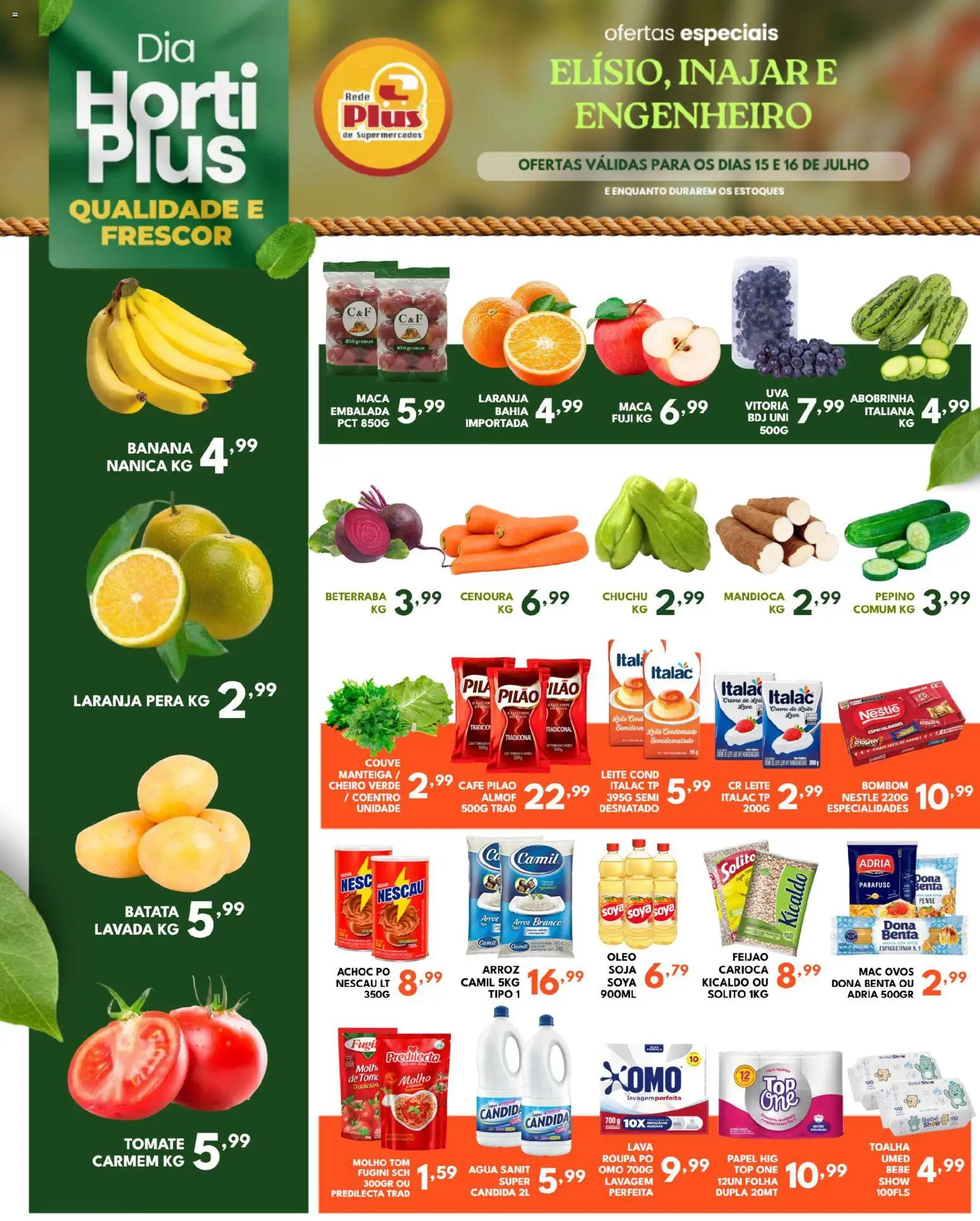 Ofertas Rede Plus Supermercados até 16/07/2026.