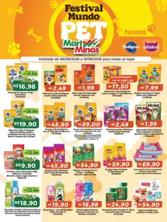 Pré-Visualização do folheto "Mart Minas ofertas Pet" da loja Mart Minas válido a partir de 06/08/2026