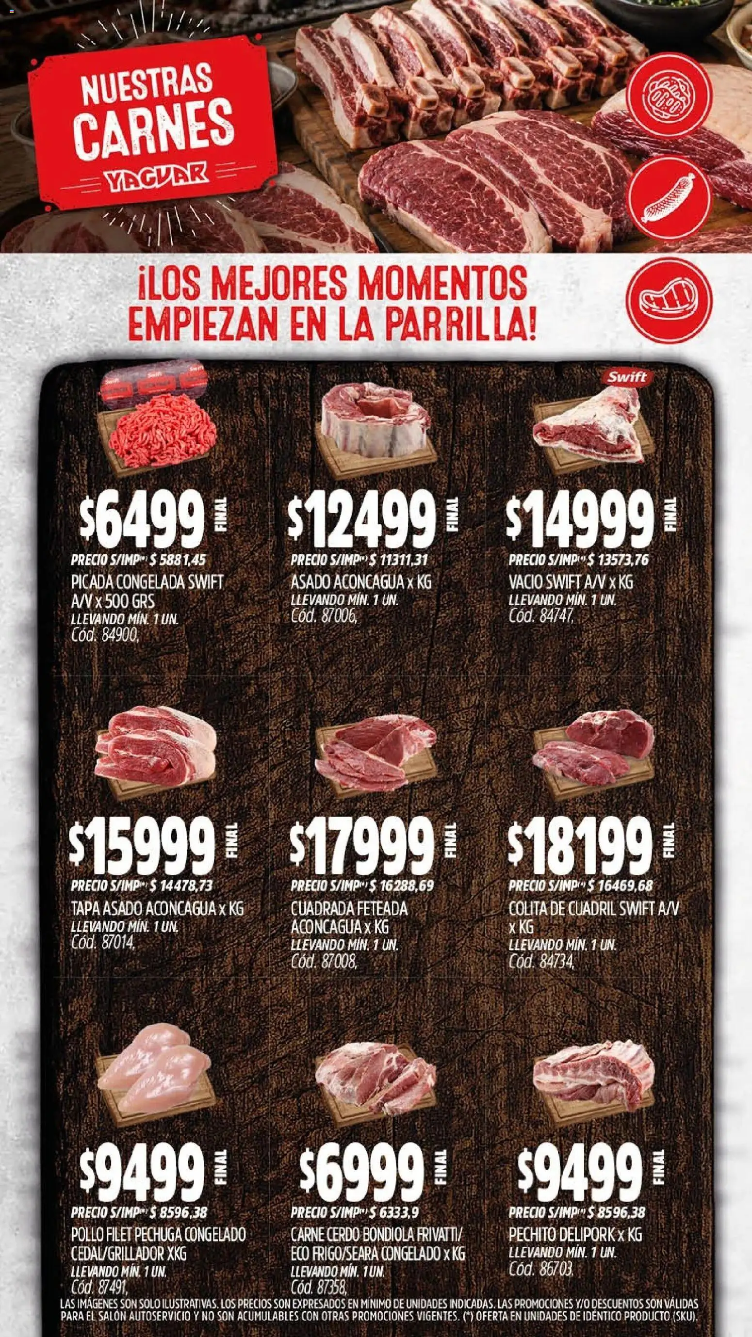 Vista previa del folleto de la tienda Yaguar válido desde el 10/08/2026 - Parrilla, Pollo, Carne, Cerdo, Cuadril