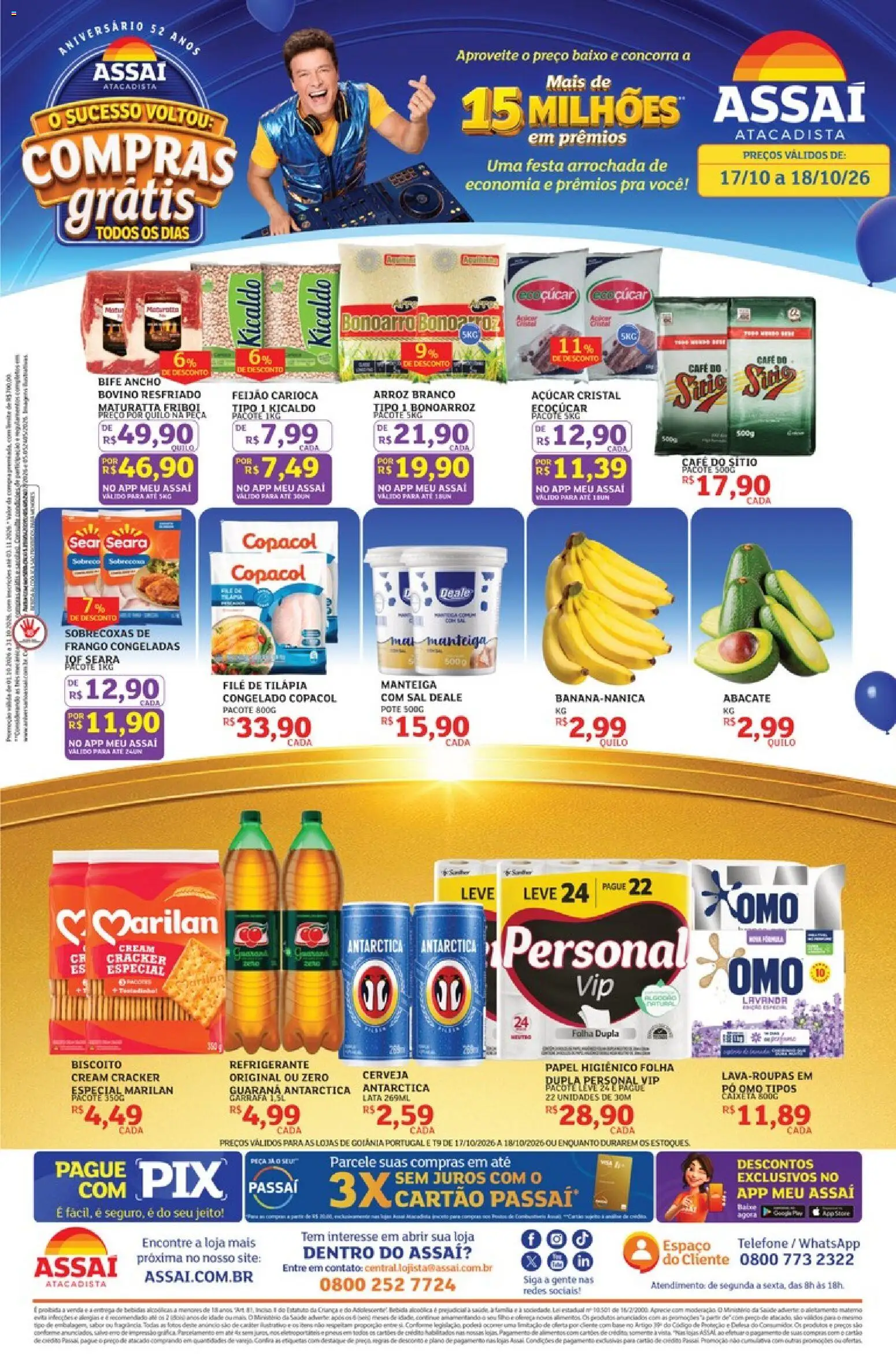 Pré-Visualização do folheto "Assaí Atacadista ofertas - GO" da loja Assaí Atacadista válido a partir de 17/10/2026