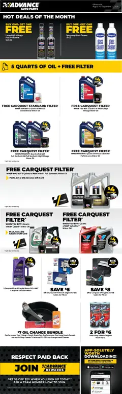 Ad Preview of Advance Auto Parts Advance Auto Parts Weekly Ad from 08/16/2026