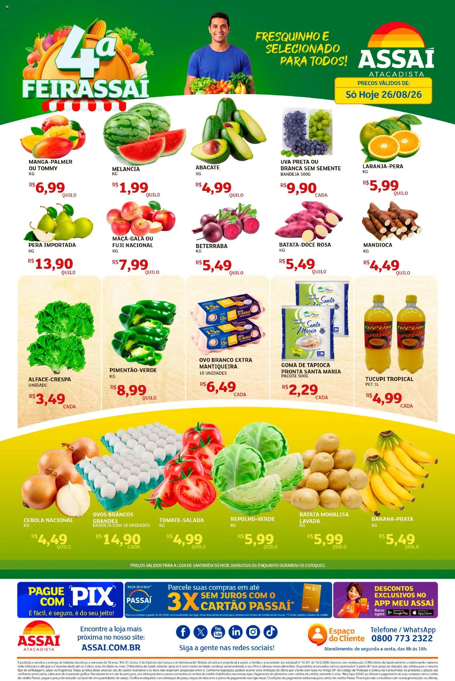 Pré-Visualização do folheto "Assaí Atacadista ofertas - PA" da loja Assaí Atacadista válido a partir de 26/08/2026