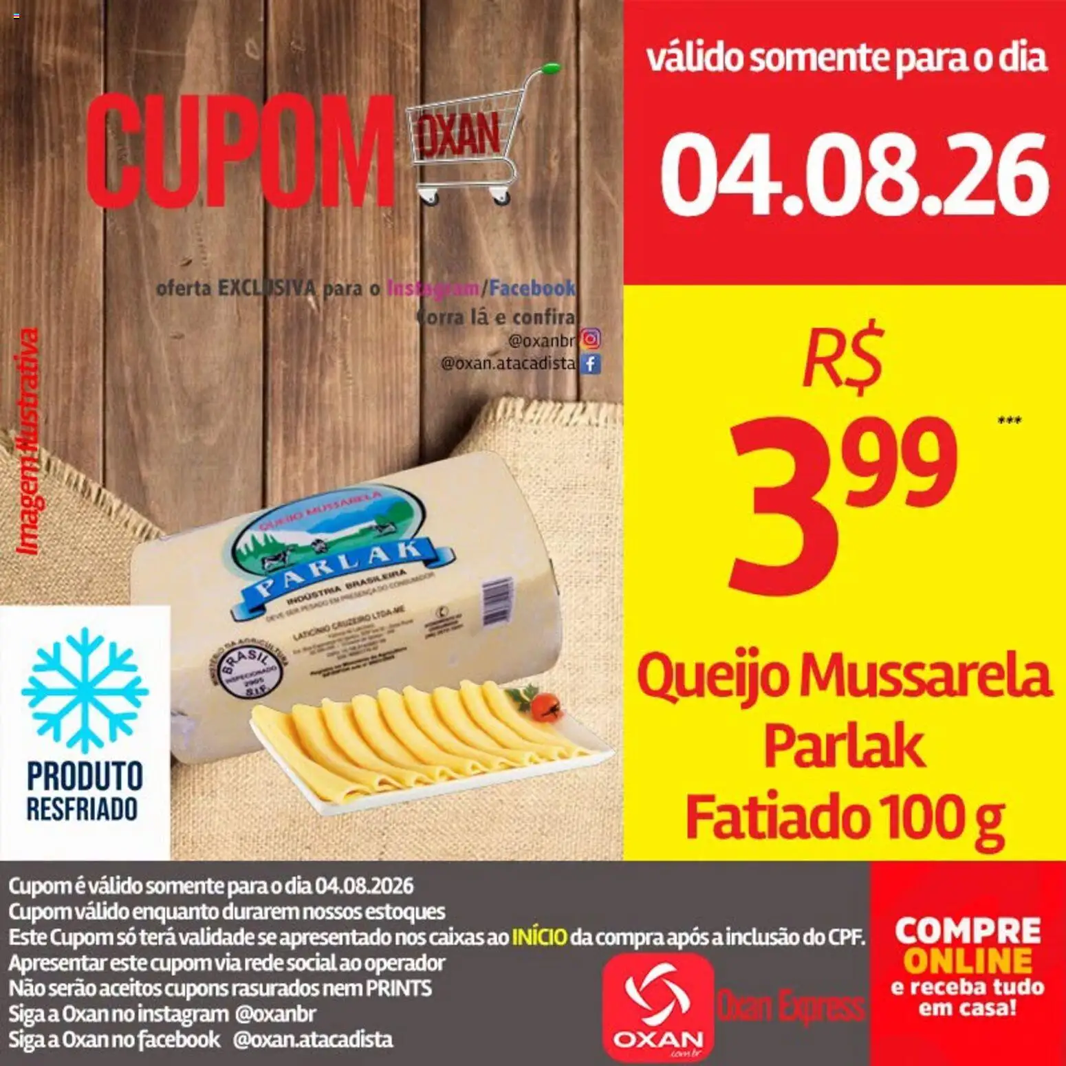 Ofertas Oxan Atacadista até 04/08/2026.