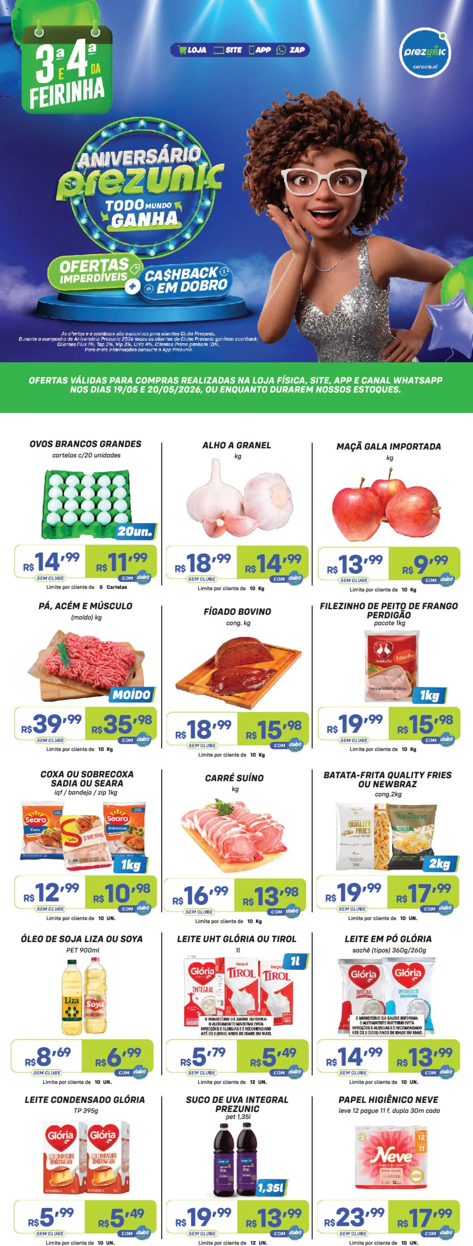 Pré-Visualização do folheto "Prezunic ofertas" da loja Prezunic válido a partir de 19/05/2026