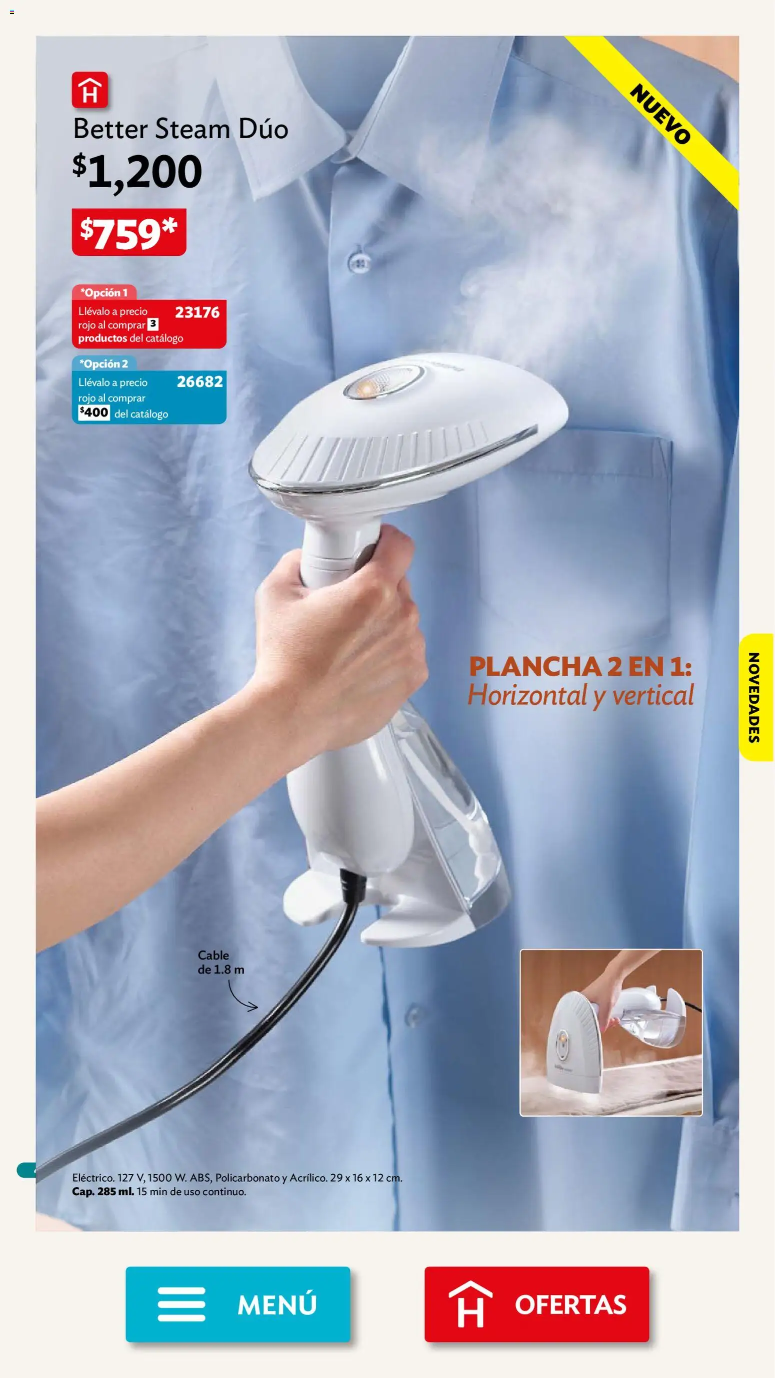 Vista previa las ofertas de la tienda Betterware - Betterware campaña 10 2026 desde el 28/09/2026 - Plancha, Cable