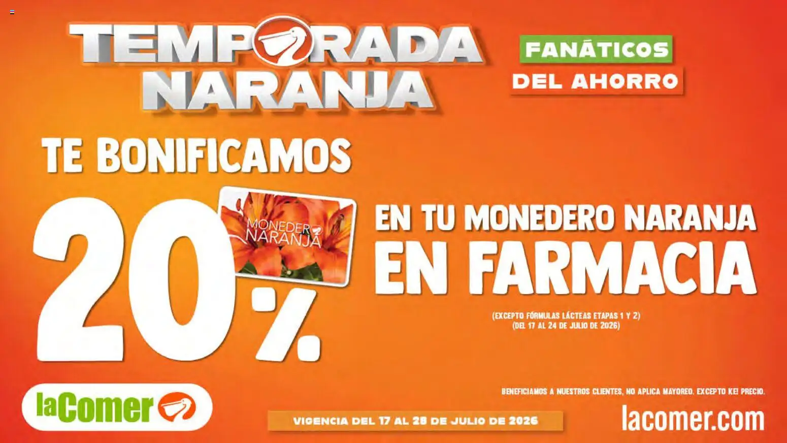 Vista previa las ofertas de la tienda La Comer - La Comer folleto desde el 17/07/2026 - Té, Monedero