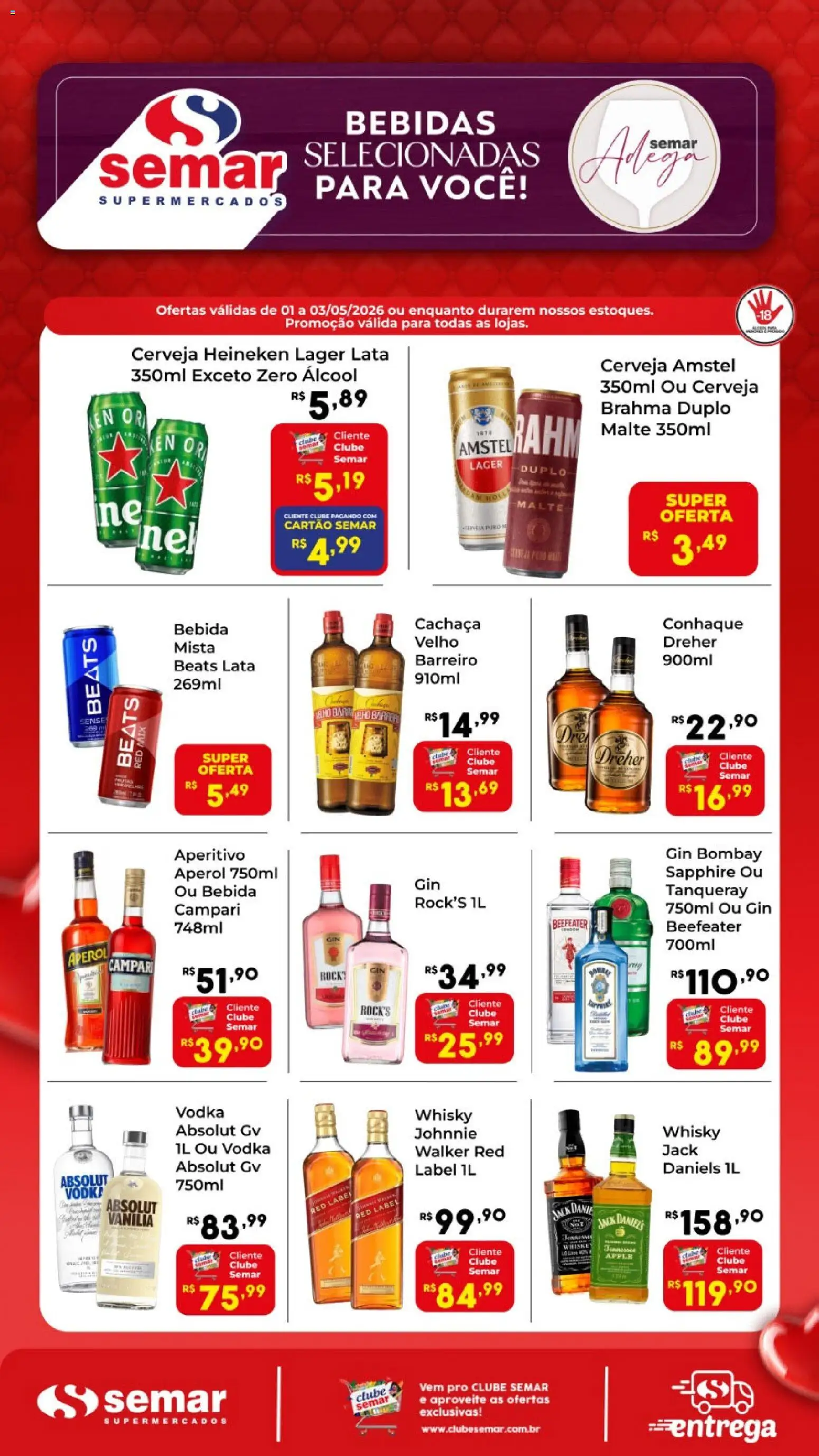 Pré-Visualização do folheto "Semar Supermercado ofertas Adega" da loja Semar Supermercado válido a partir de 01/05/2026