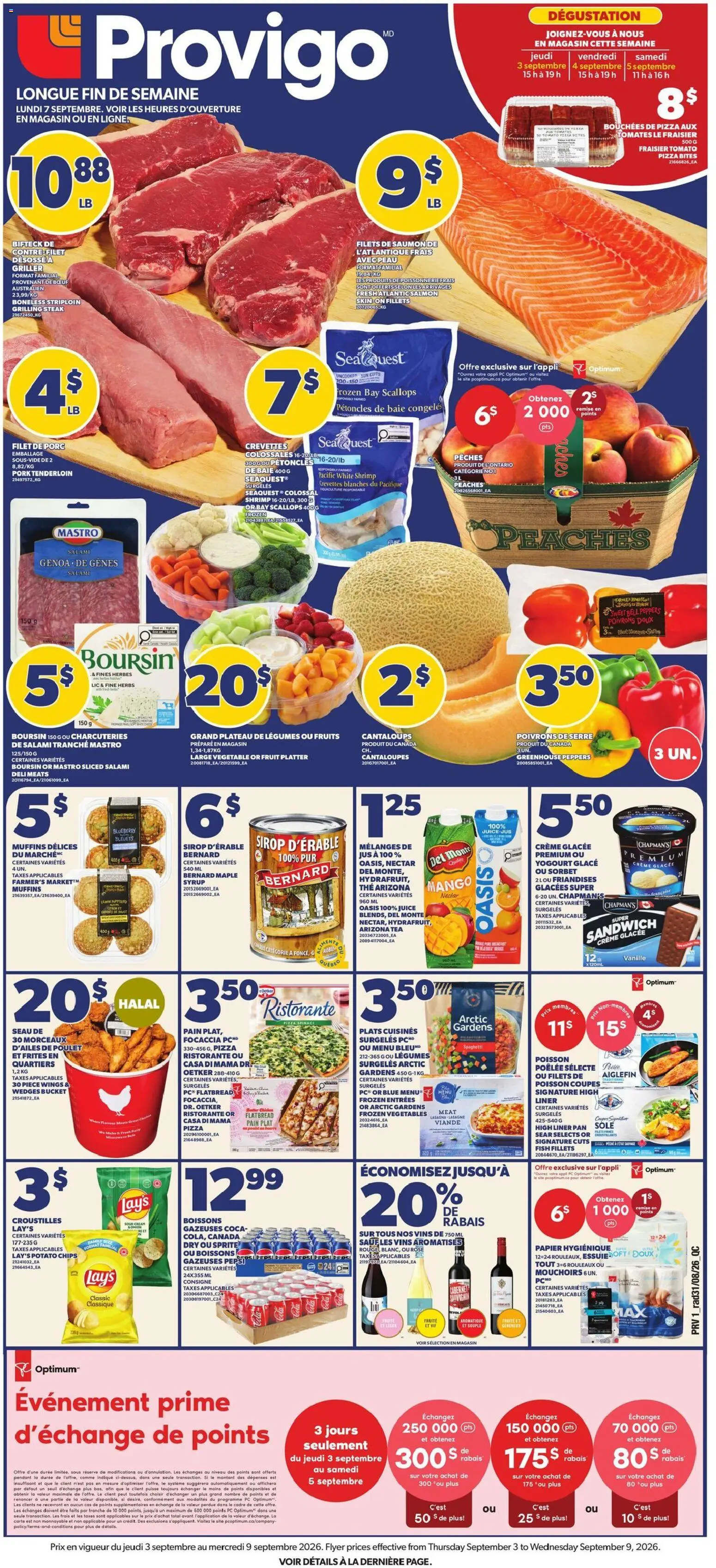 Preview of leaflet Provigo weekly flyer / circulaire from shop Provigo is valid from Sep 03, 2026