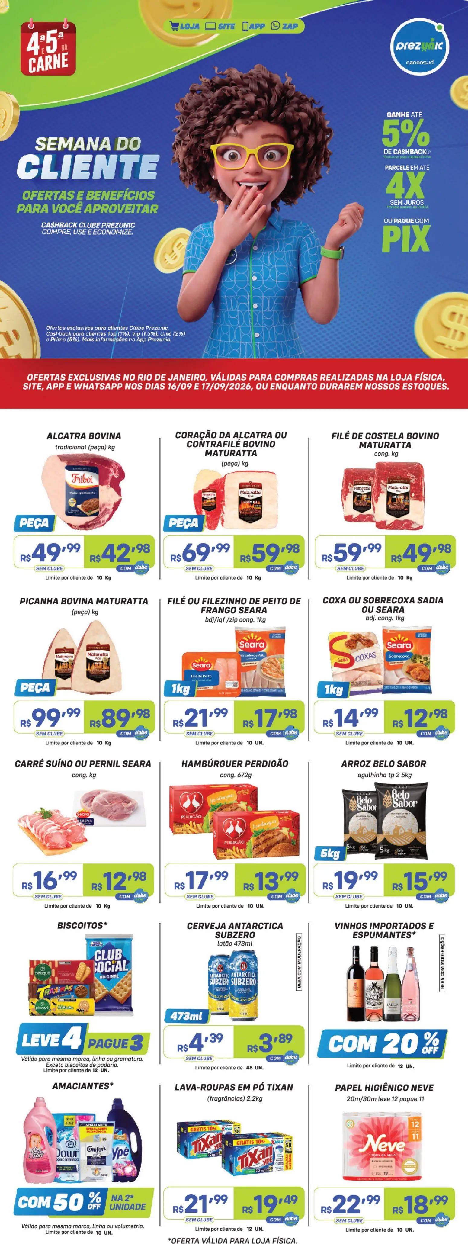 Pré-Visualização do folheto "Prezunic ofertas" da loja Prezunic válido a partir de 16/09/2026