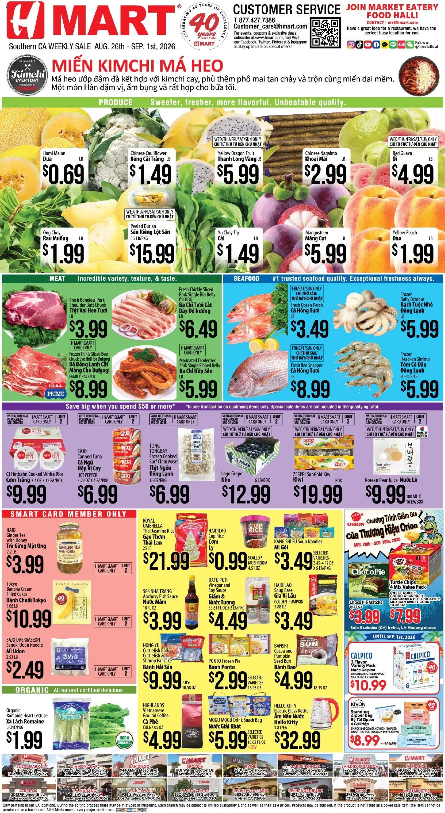 Ad Preview of Hmart Hmart Weekly Ad - VIETNAMESE from 08/26/2026