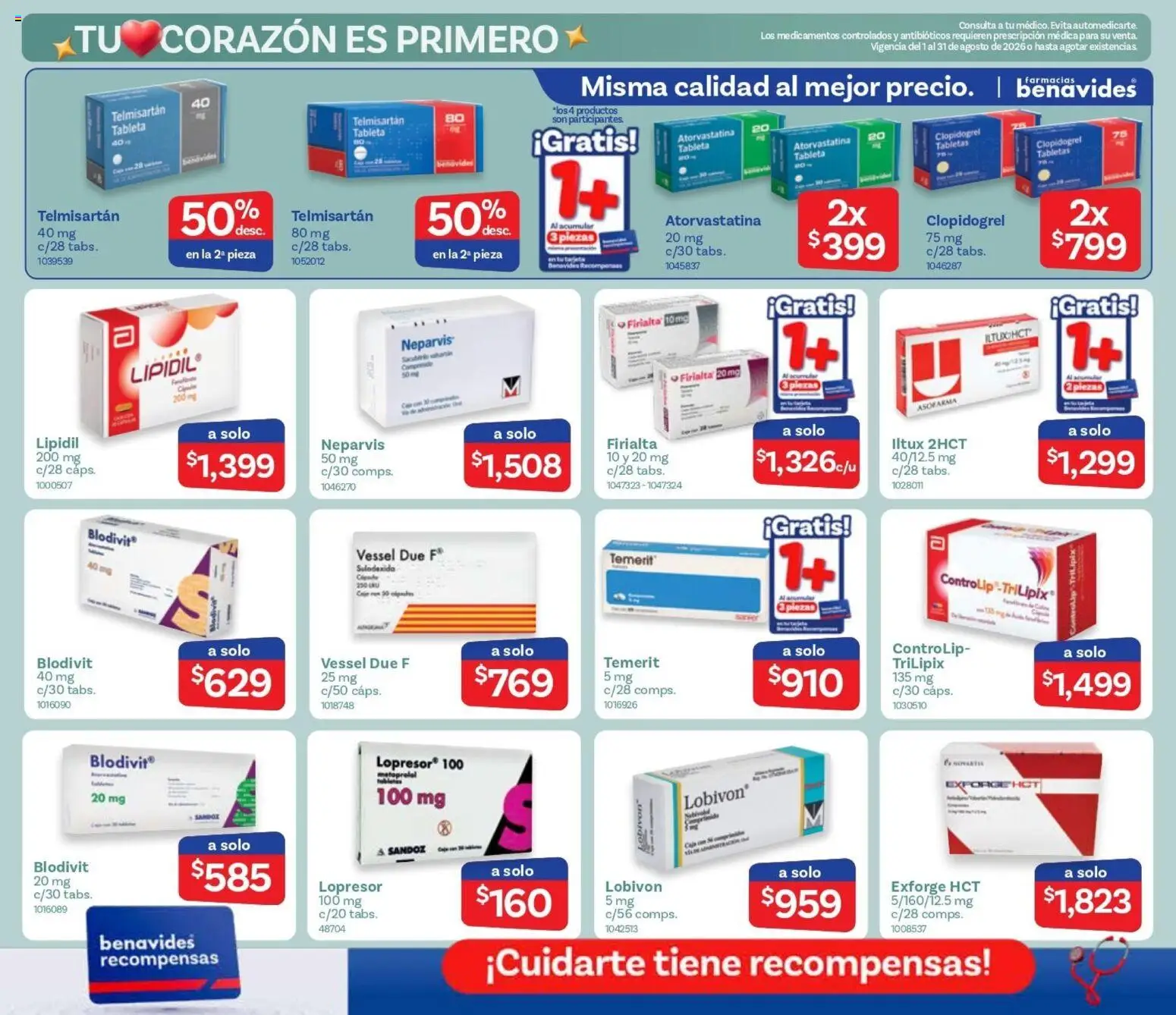 Vista previa las ofertas de la tienda Farmacia Benavides - Farmacia Benavides catálogo desde el 01/08/2026 