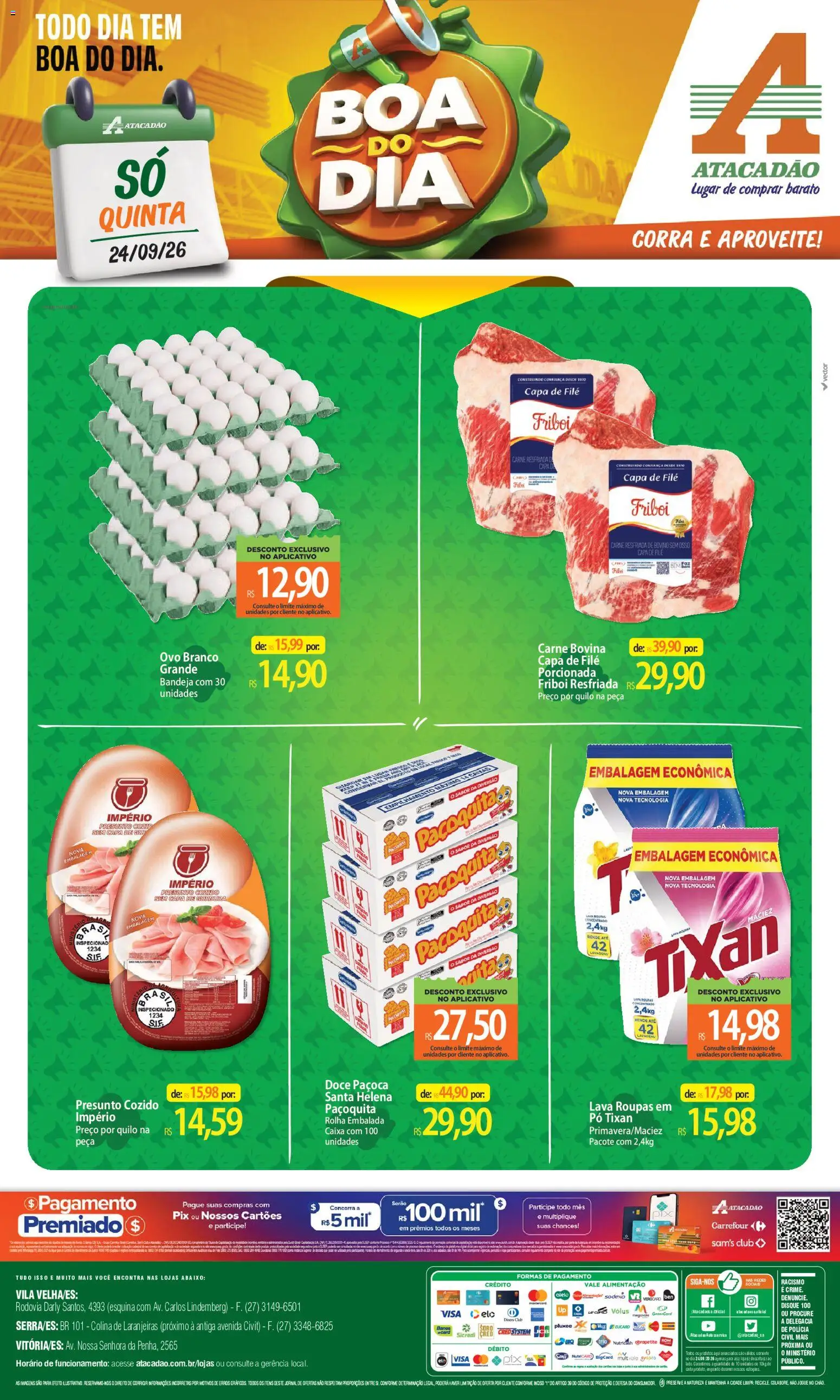 Pré-Visualização do folheto "Atacadão ofertas - ES" da loja Atacadão válido a partir de 24/09/2026