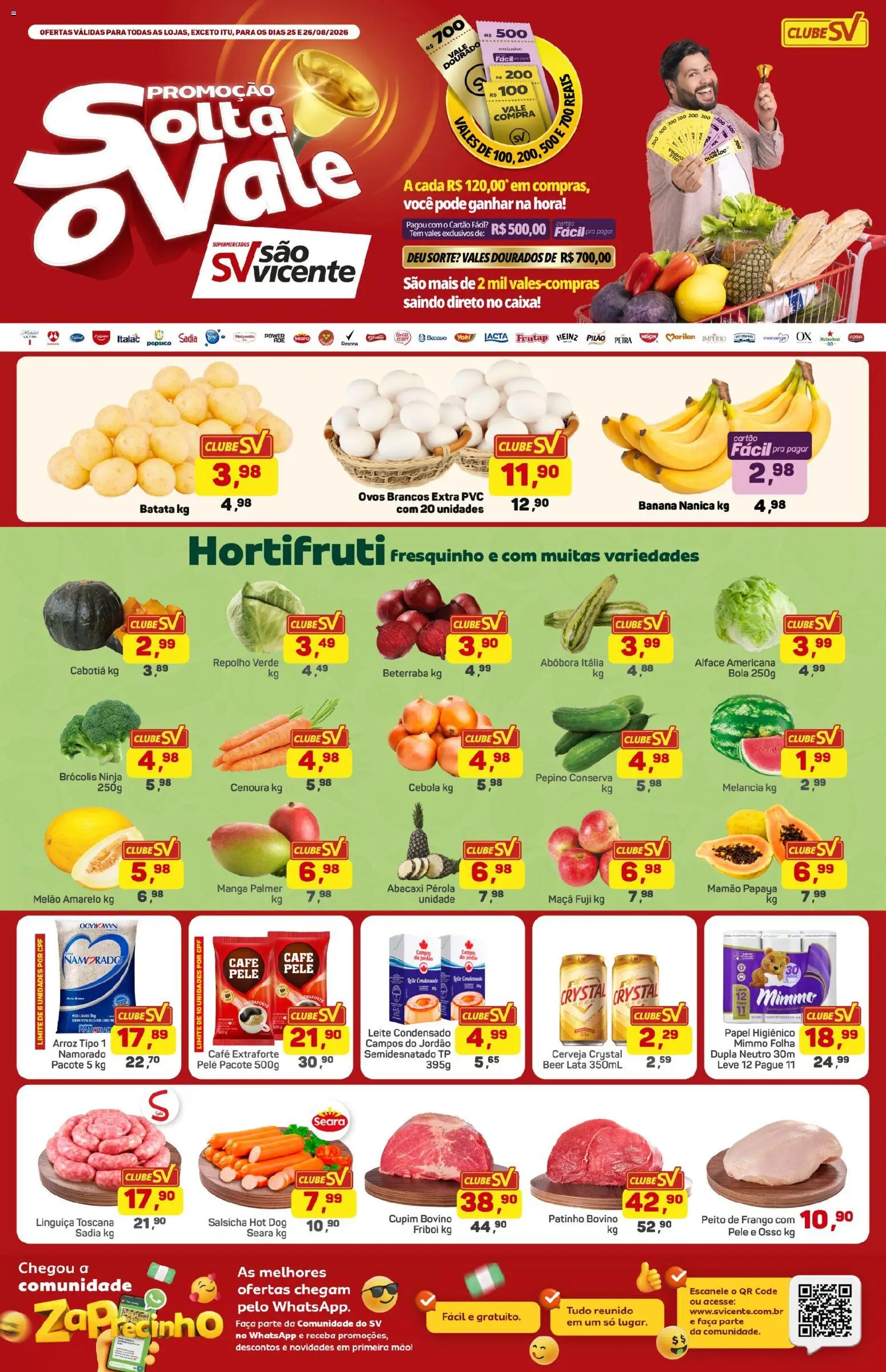Pré-Visualização do folheto "Supermercados São Vicente - Ofertas da semana" da loja Supermercados São Vicente válido a partir de 25/08/2026