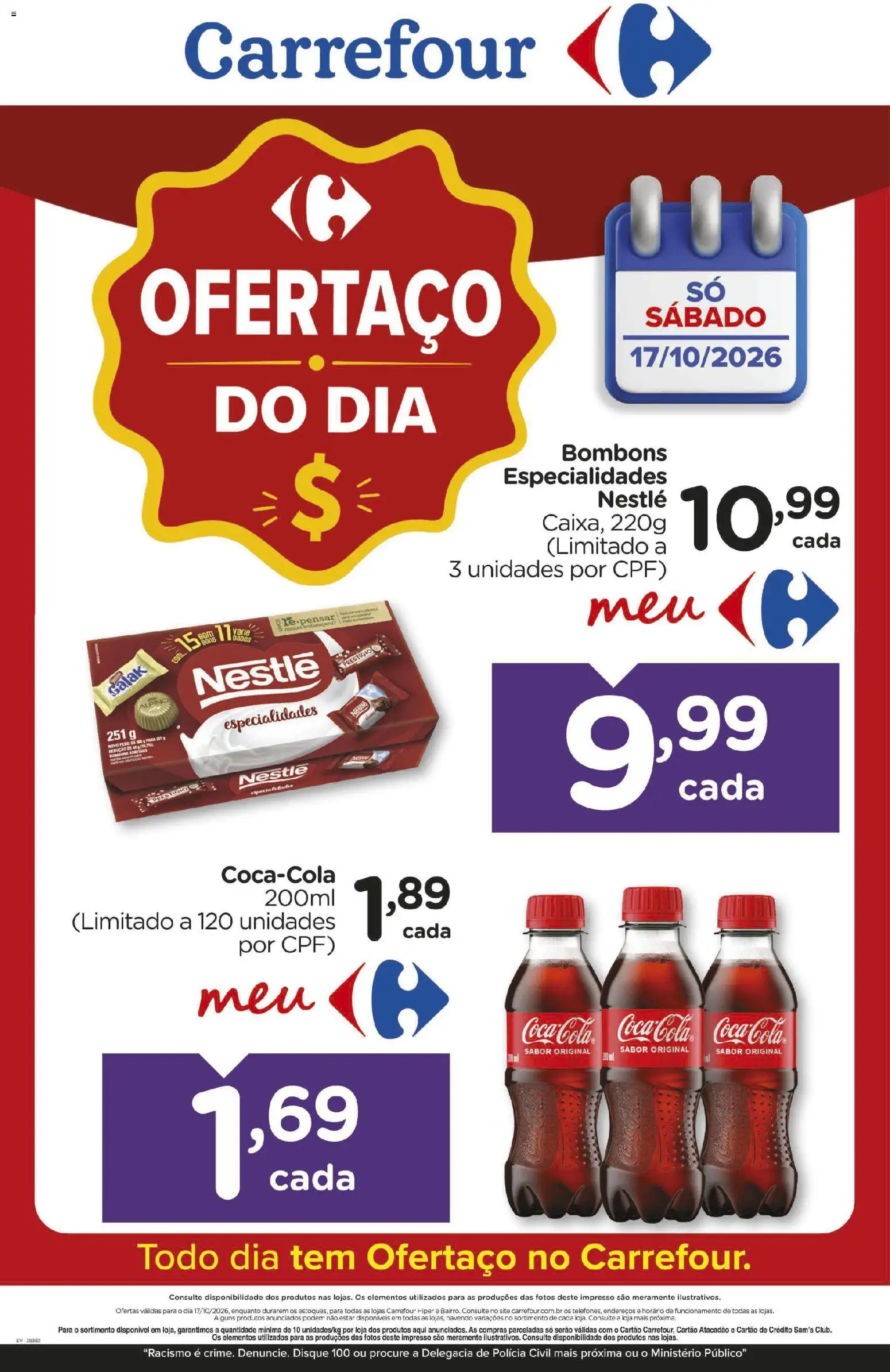 Pré-Visualização do folheto "Carrefour ofertas do Dia" da loja Carrefour válido a partir de 17/10/2026