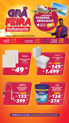 Pré-Visualização do folheto "Telhanorte - Ofertas atuais" da loja Telhanorte válido a partir de 24/09/2026