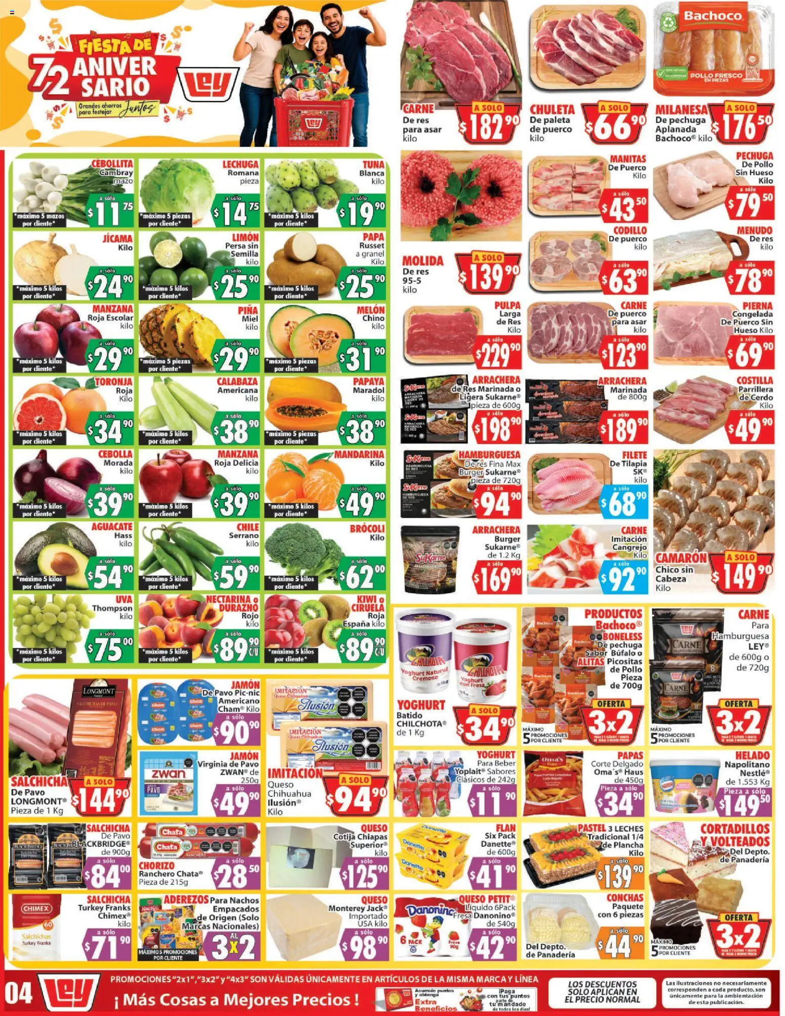 Vista previa las ofertas de la tienda Casa Ley - Casa Ley folleto Autoservicio desde el 12/09/2026 - Hamburguesa, Pollo, Papa, Pastel, Fresa, Pavo, Cerdo, Miel