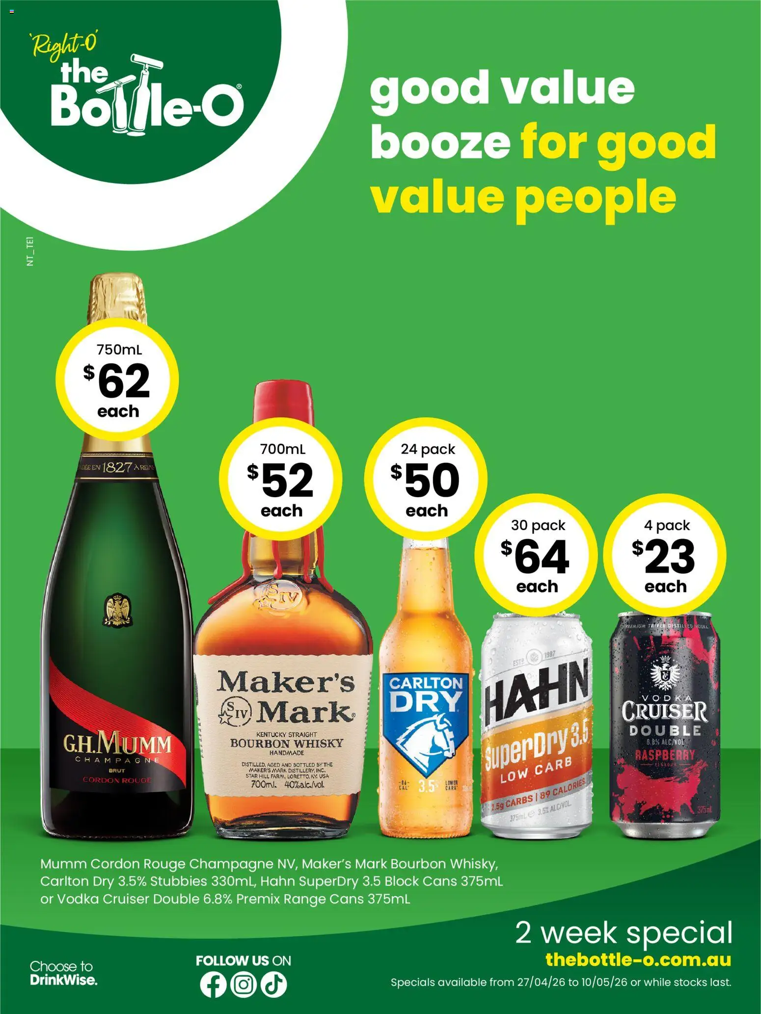 Preview of catalogue The Bottle-O catalogue from shop The Bottle-O valid 27/04/2026