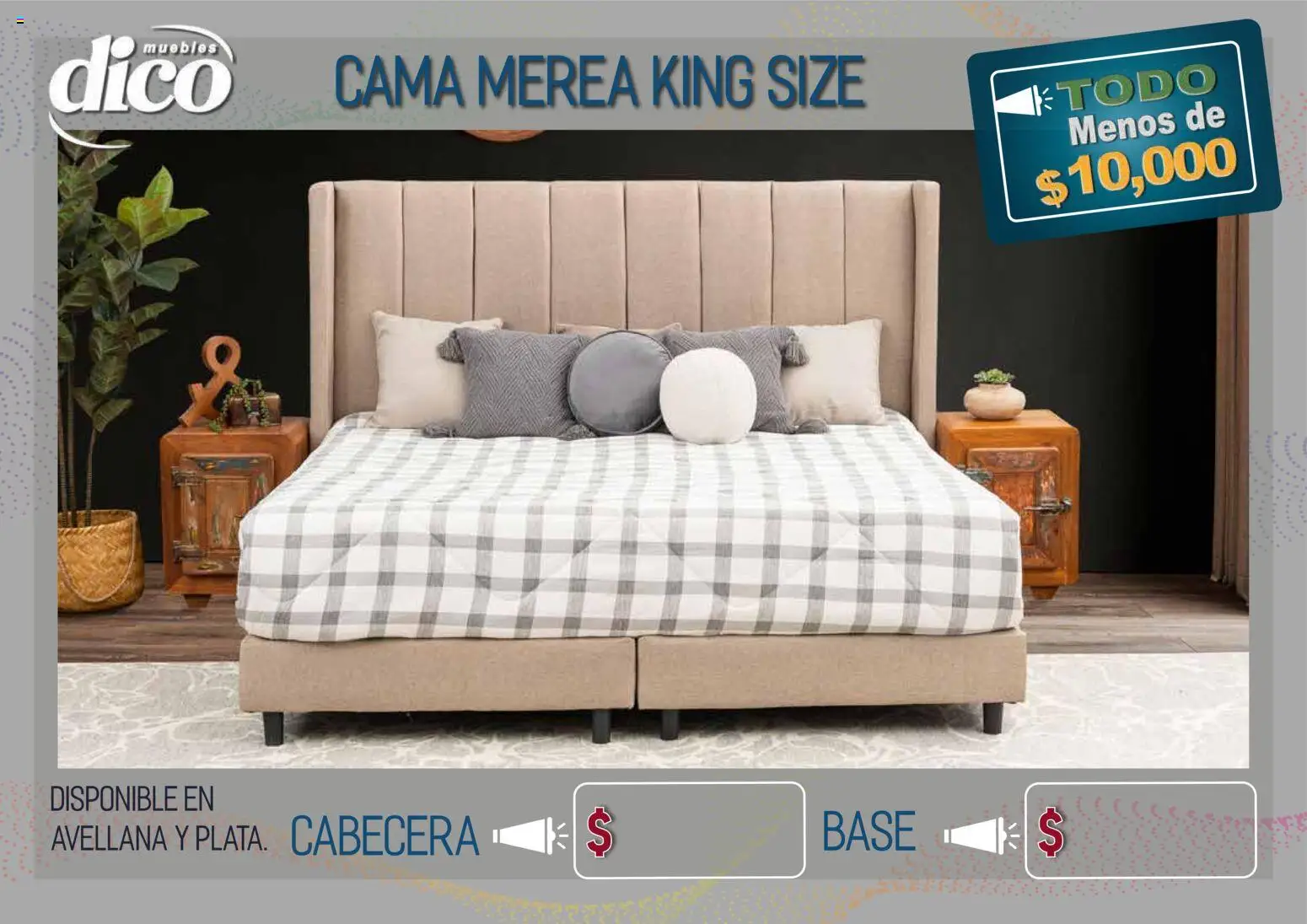 Vista previa las ofertas de la tienda Muebles Dico - Muebles Dico catálogo Todo menos de 10000 Pacifico desde el 09/04/2026 - Cama, Cabecera