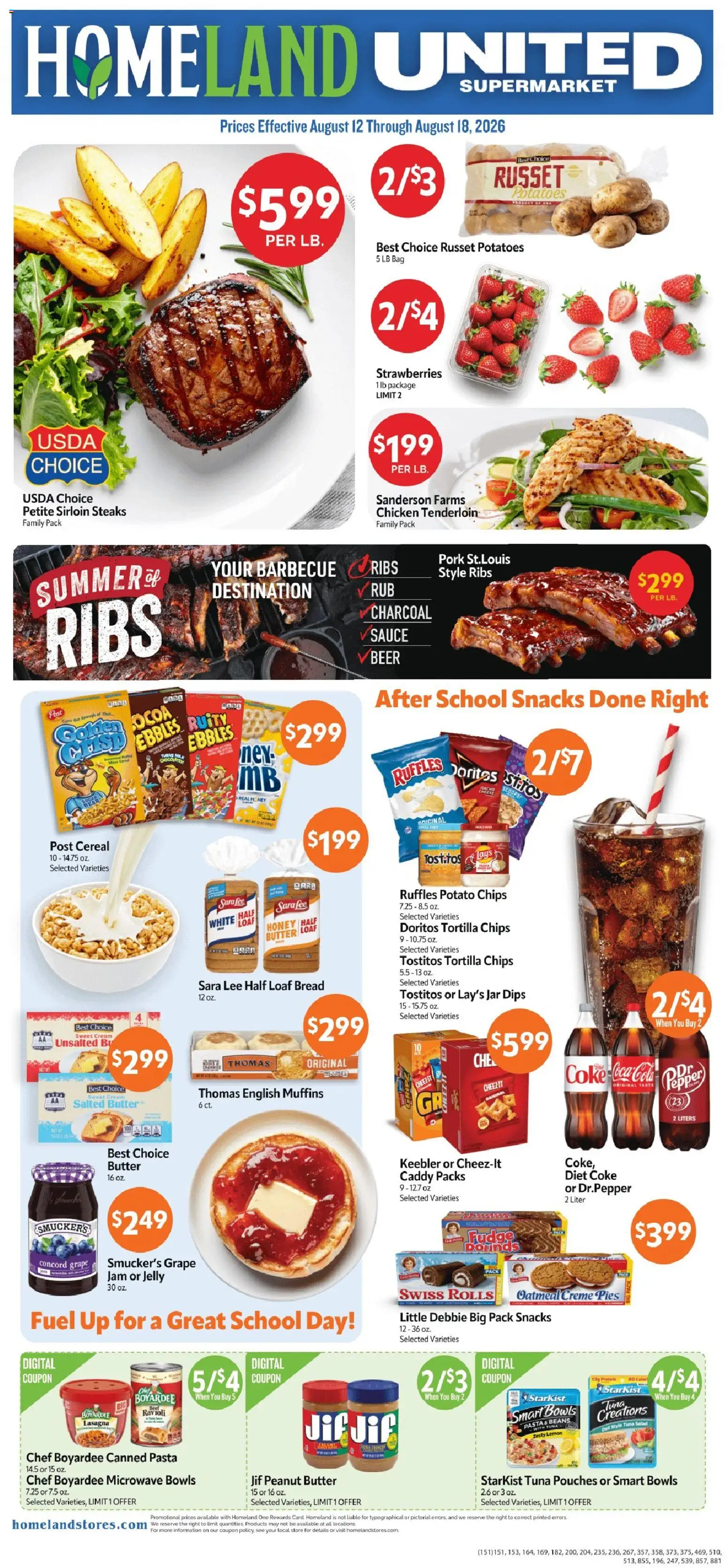 Ad Preview of Homeland Homeland Weekly Ad from 08/12/2026