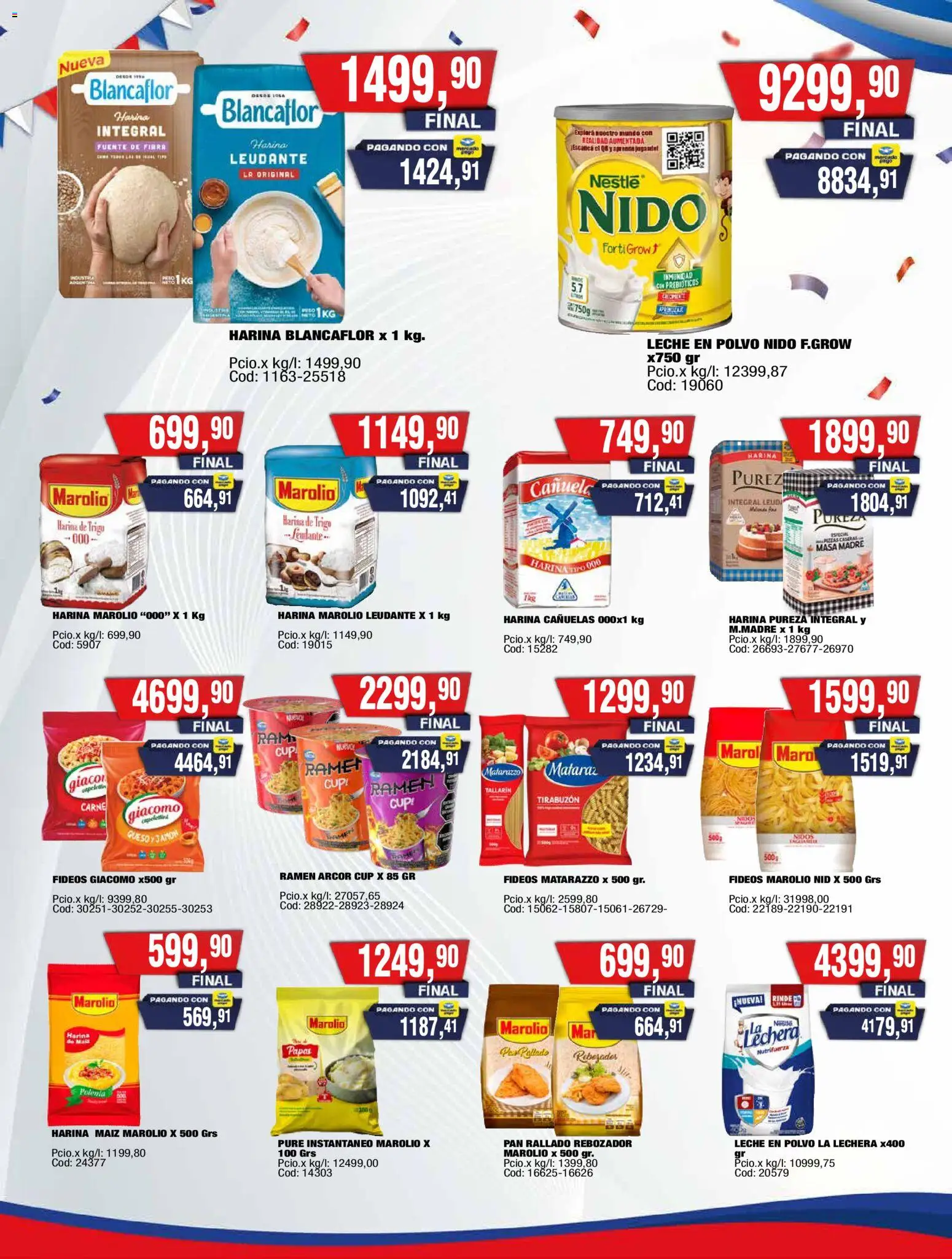 Vista previa del folleto de la tienda Maxiconsumo válido desde el 10/08/2026 - Fuente, Polenta, Leche, Fideos, Maiz, Masa, Pan rallado, Polvo