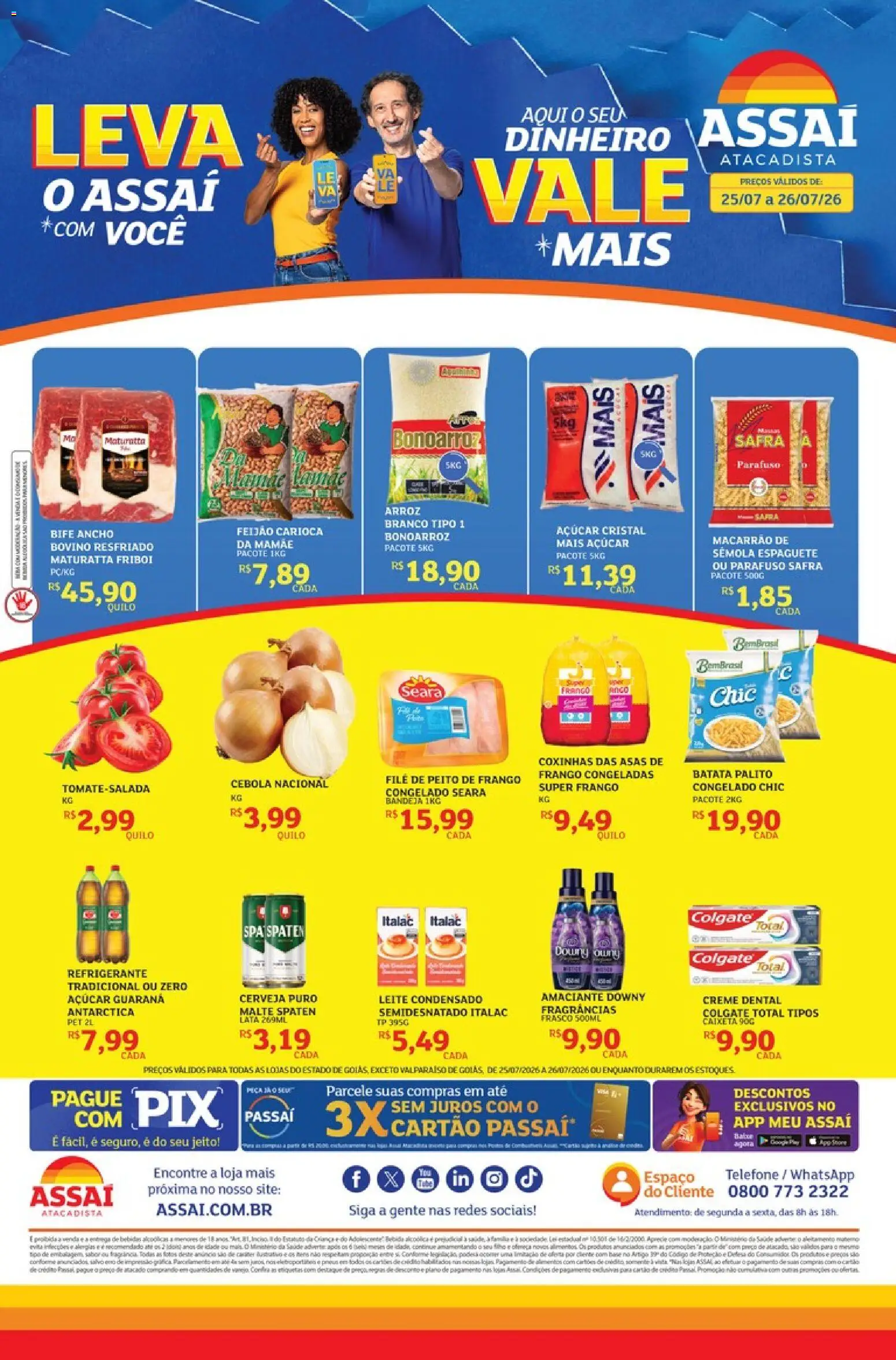 Pré-Visualização do folheto "Assaí Atacadista ofertas - GO" da loja Assaí Atacadista válido a partir de 25/07/2026
