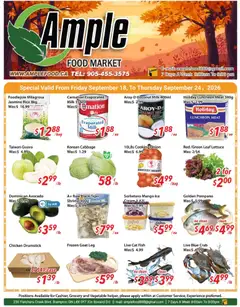 Preview of leaflet Ample Food Market weekly flyer / circulaire from shop Ample Food Market is valid from Sep 18, 2026