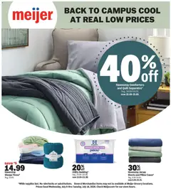 Ad Preview of Meijer Meijer Back To Campus Cool At Real Low Prices from 07/08/2026