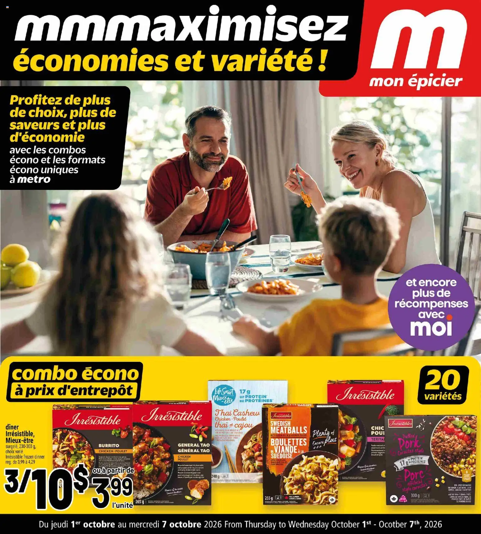 Preview of leaflet Metro - Cahier mmmaximisez from shop Metro is valid from Oct 01, 2026 - Chicken, Noodles, Protein, Pork, Cashew