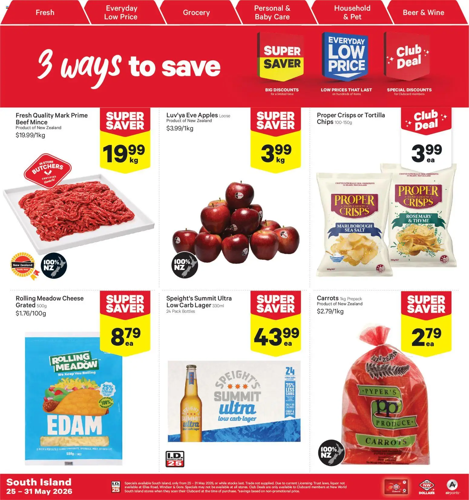 Preview of catalogue New World South Island catalogue from shop New World valid 25 May 2026