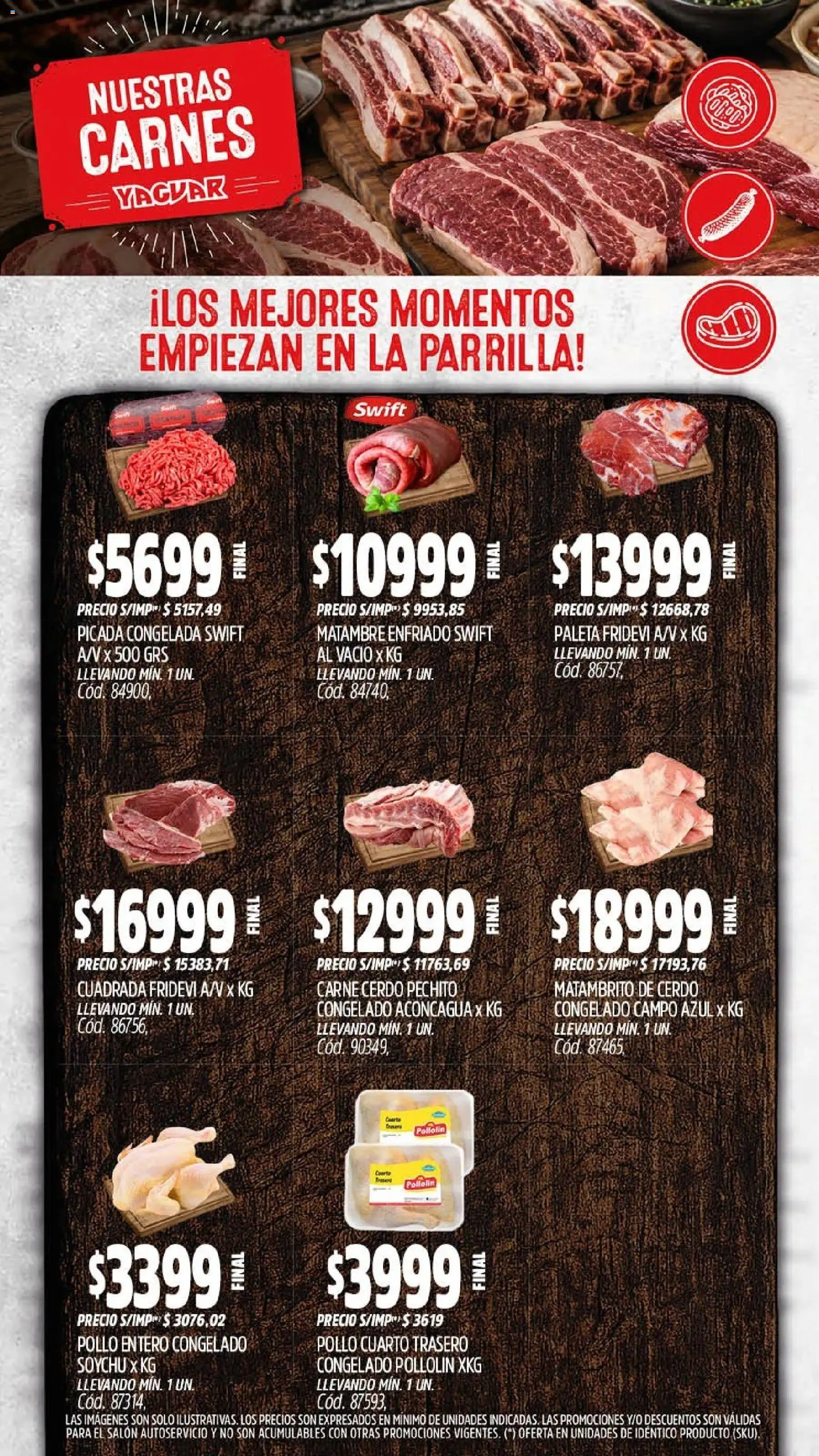 Vista previa del folleto de la tienda Yaguar válido desde el 28/09/2026 - Parrilla, Pollo, Carne, Cerdo, Paleta, Pollo entero