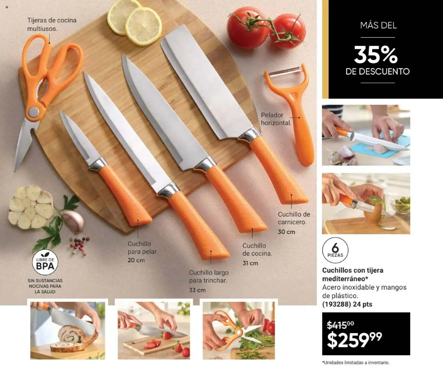 Vista previa las ofertas de la tienda AVON - AVON Casa & Estilo 8 2026 desde el 08/05/2026 - Cocina, Tijera, Pelador, Cuchillos, Cuchillo