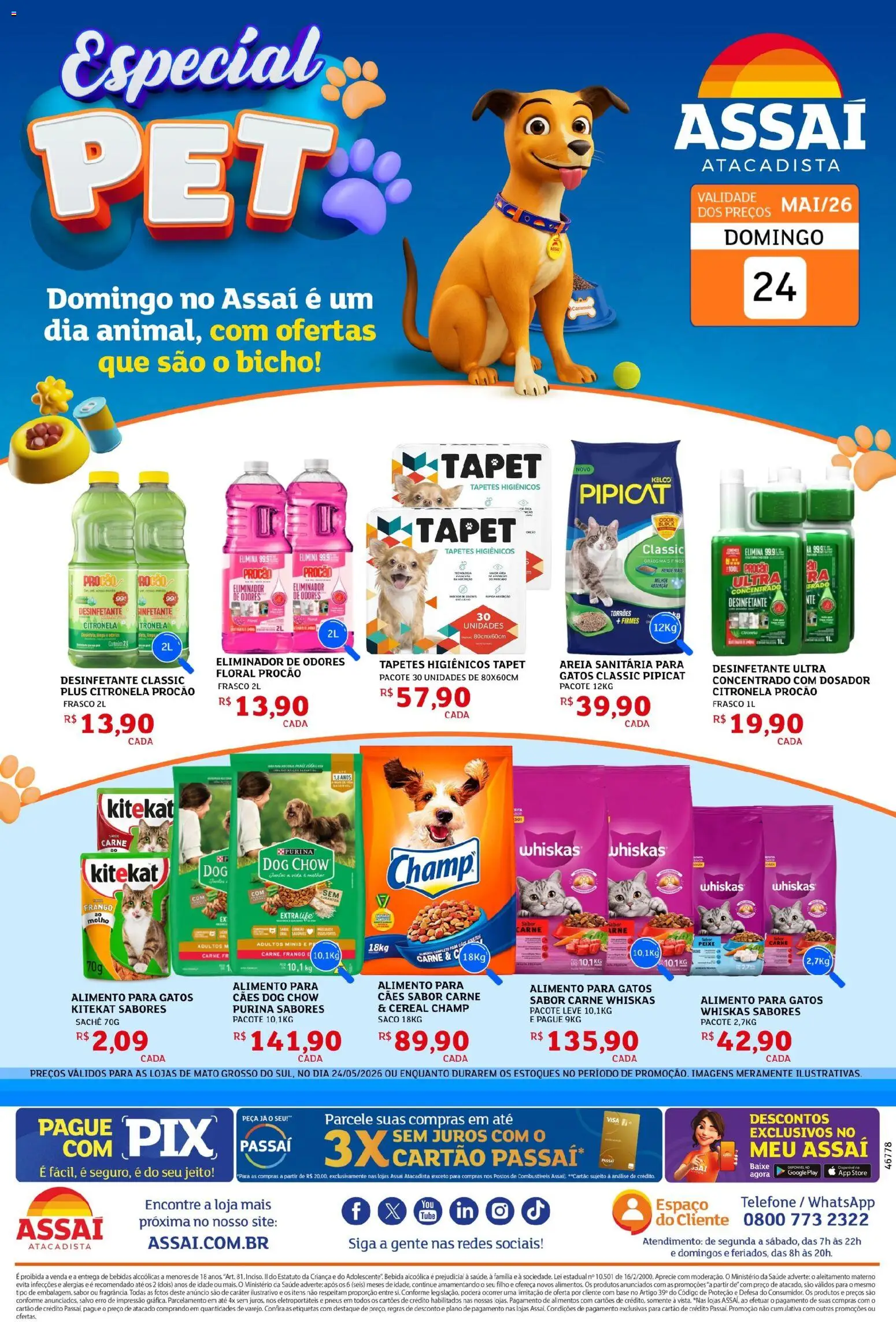 Pré-Visualização do folheto "Assaí Atacadista ofertas - MS" da loja Assaí Atacadista válido a partir de 24/05/2026