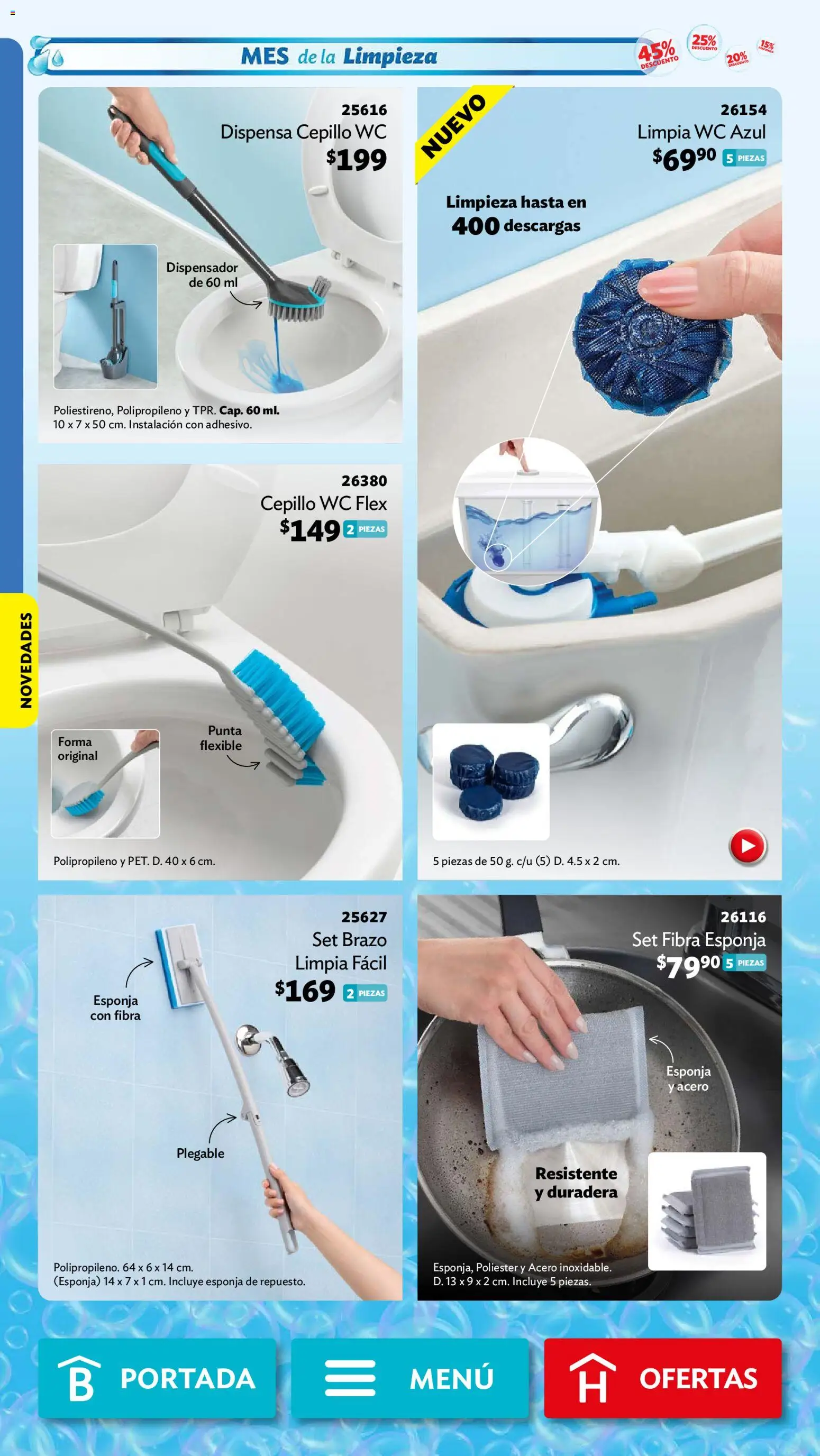 Vista previa las ofertas de la tienda Betterware - Betterware campaña 10 2026 desde el 28/09/2026 - Esponja, Cepillo, Wc, Flexible
