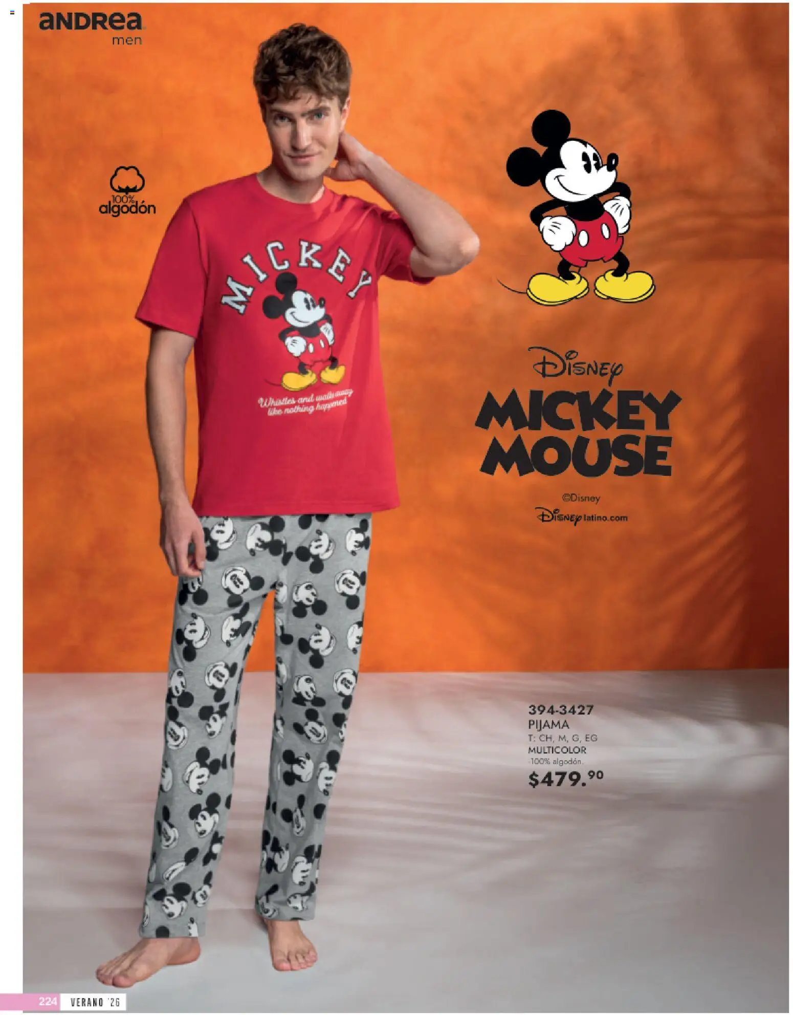 Vista previa las ofertas de la tienda Andrea - Andrea catálogo Vestir Caballero desde el 24/05/2026 - Pijama, Mouse, Algodón