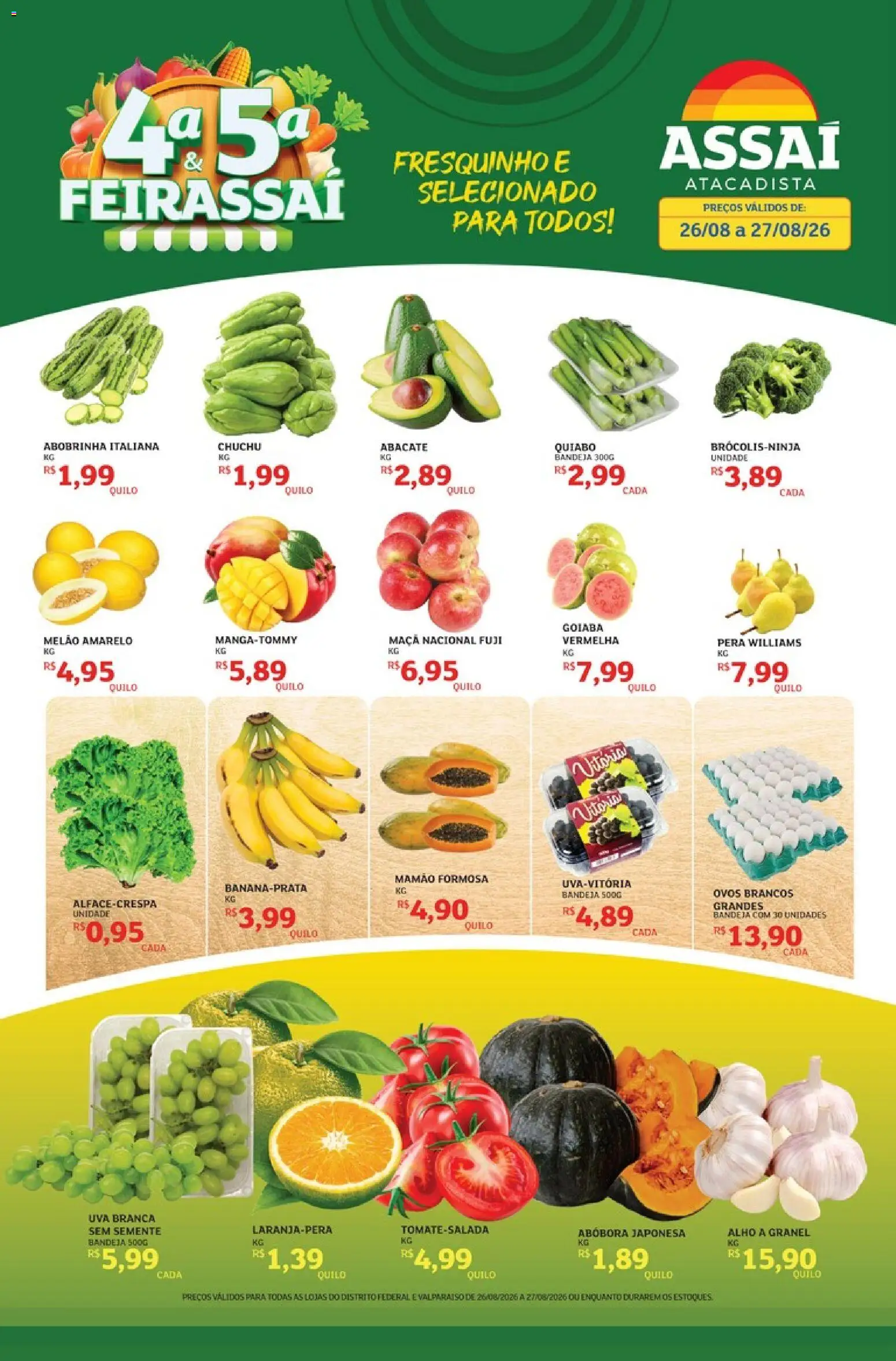 Pré-Visualização do folheto "Assaí Atacadista ofertas - DF" da loja Assaí Atacadista válido a partir de 26/08/2026