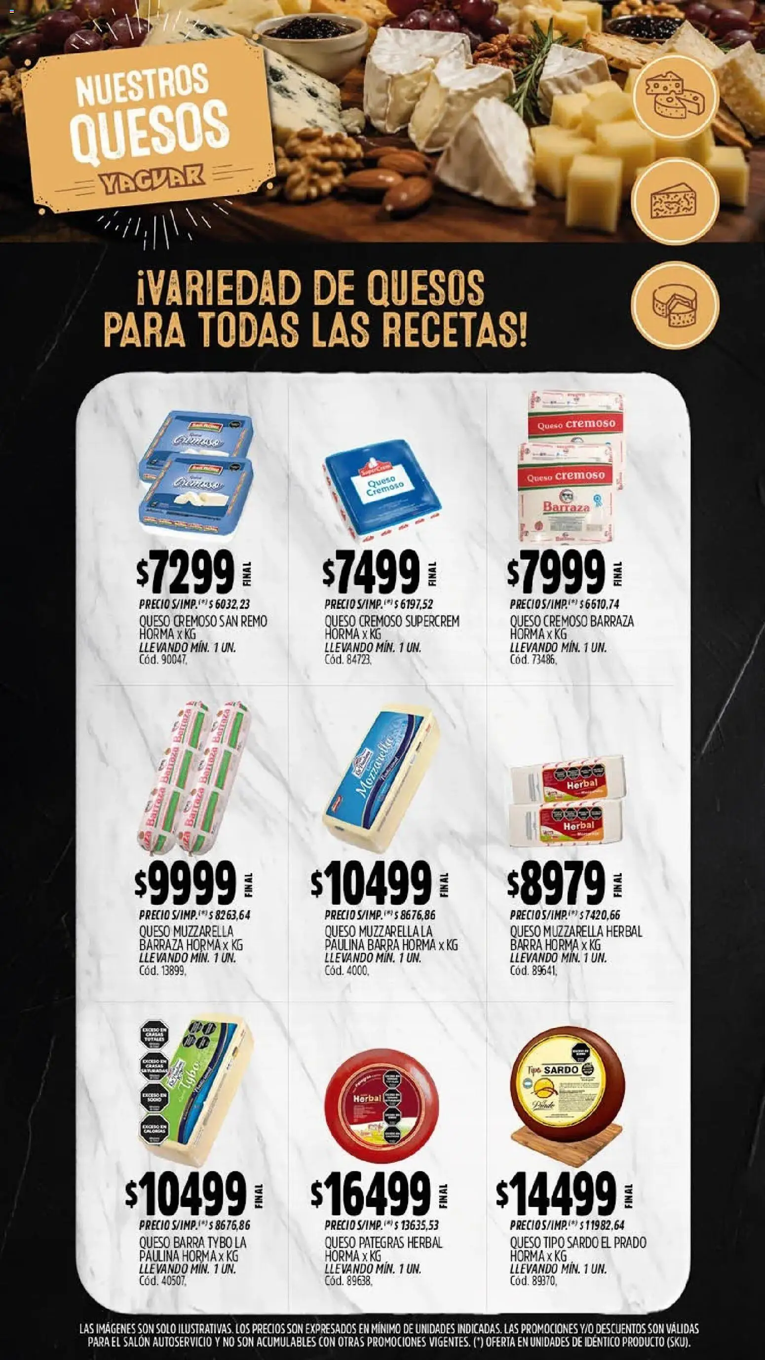 Vista previa del folleto de la tienda Yaguar válido desde el 28/09/2026 - Queso, Mozzarella, Muzzarella