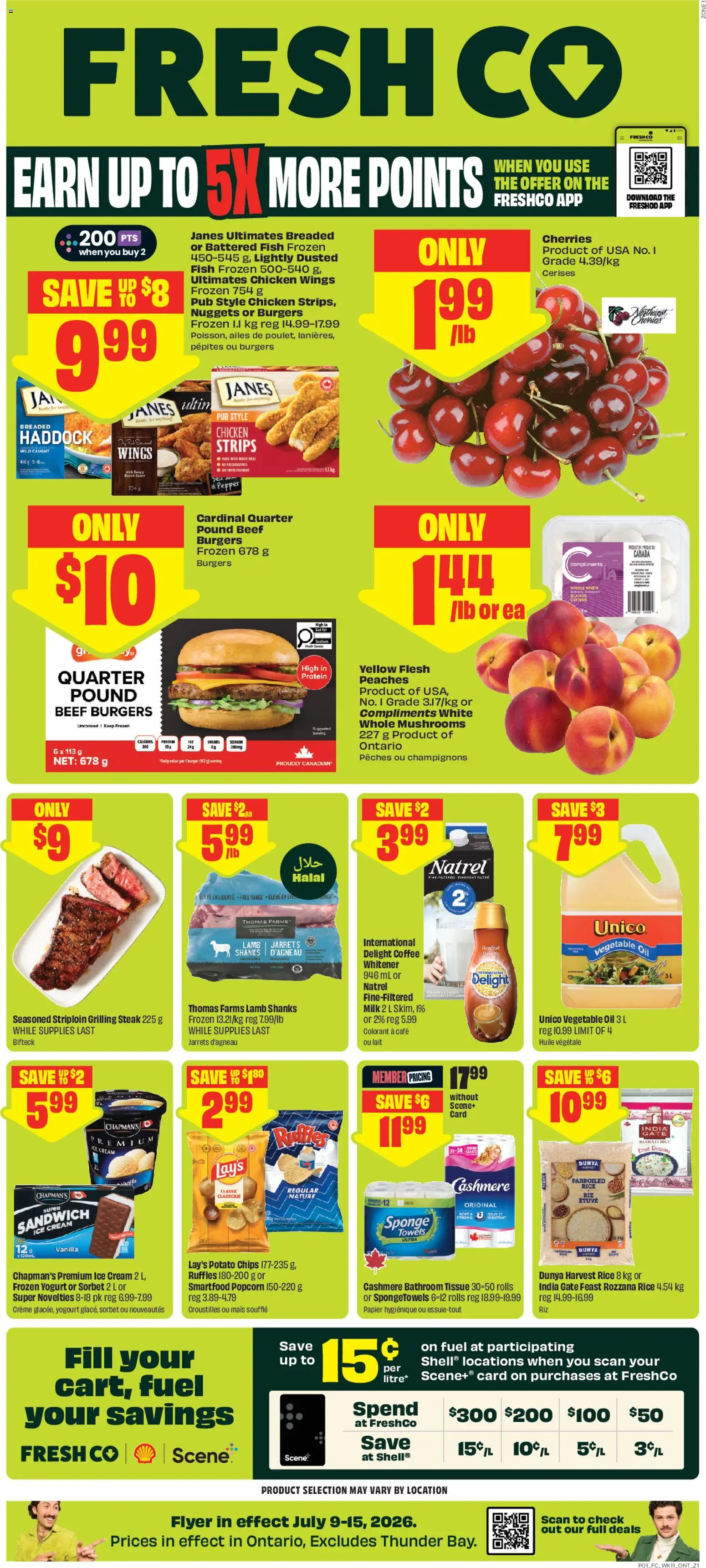 Preview of leaflet FreshCo weekly flyer / circulaire from shop FreshCo is valid from Jul 09, 2026