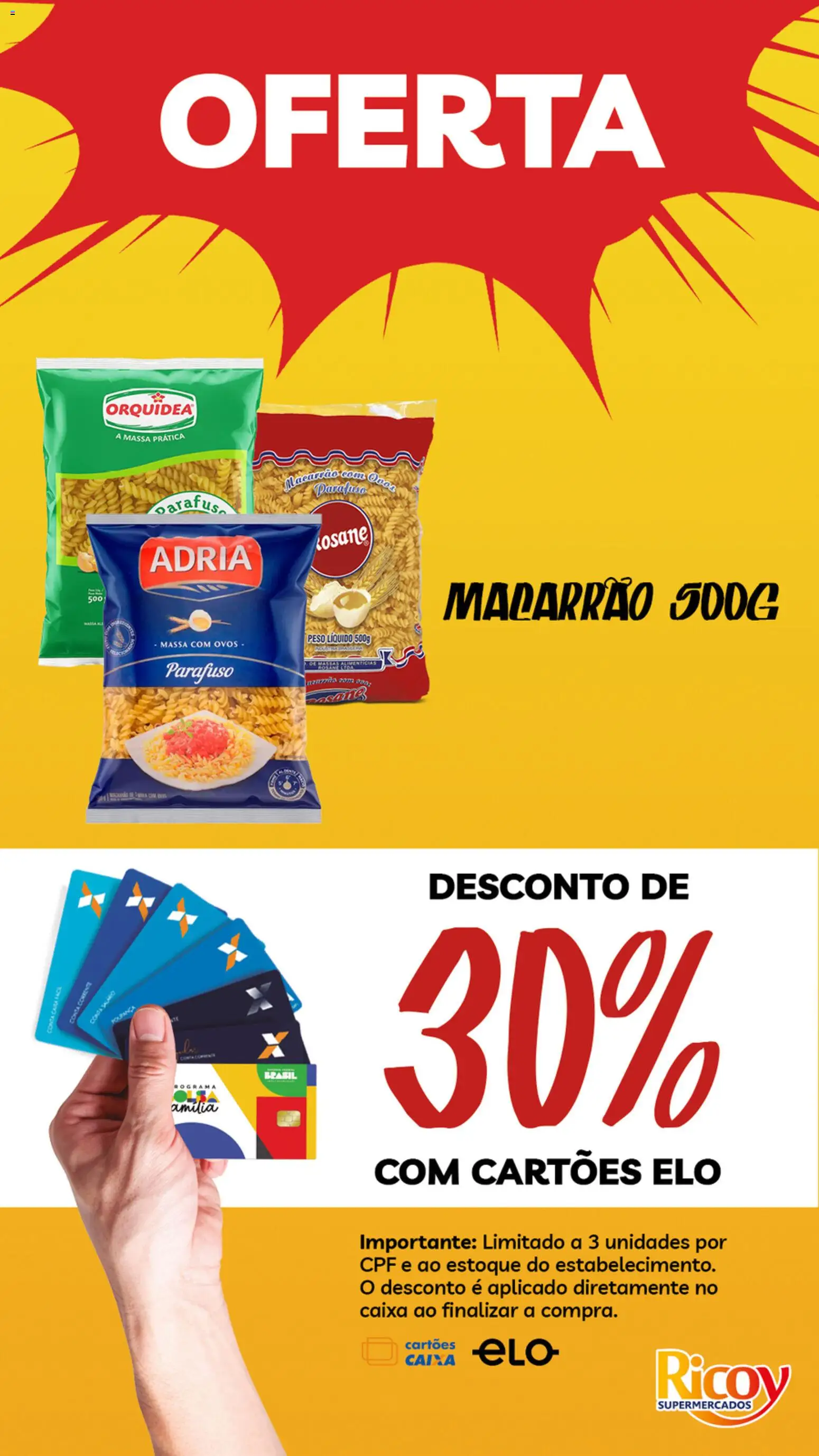 Pré-Visualização do folheto "Ricoy - Ofertas da semana" da loja Ricoy válido a partir de 20/03/2026 - Caixa, Orquídea, Macarrão, Ovos, Massa