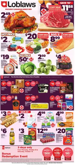 Un aperçu du dépliant Loblaws weekly flyer / circulaire du magasin Loblaws est valide à partir 8 oct. 2026
