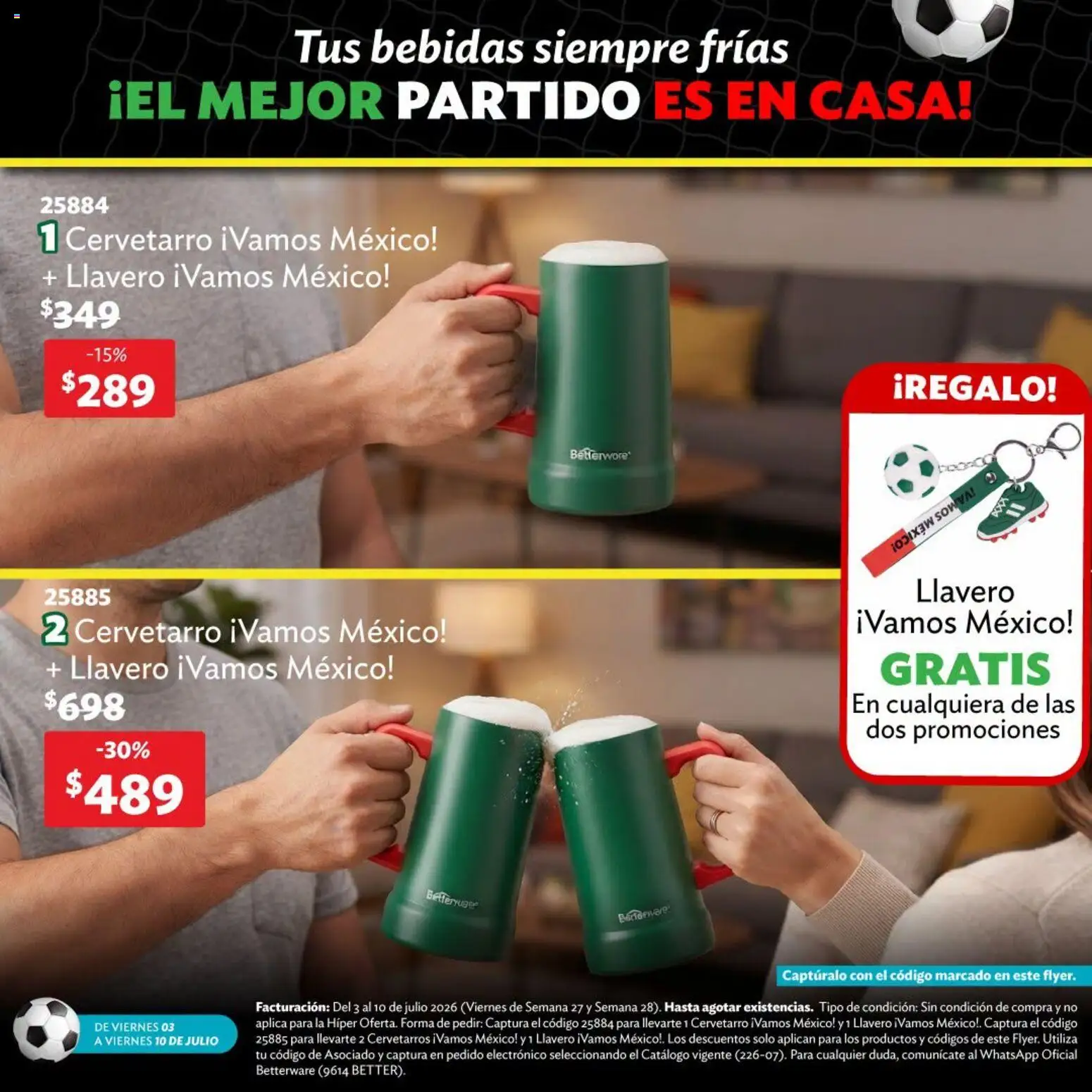 Vista previa las ofertas de la tienda Betterware - Betterware catálogo Llévate tus favoritos desde el 03/07/2026 - Bebidas, Llavero