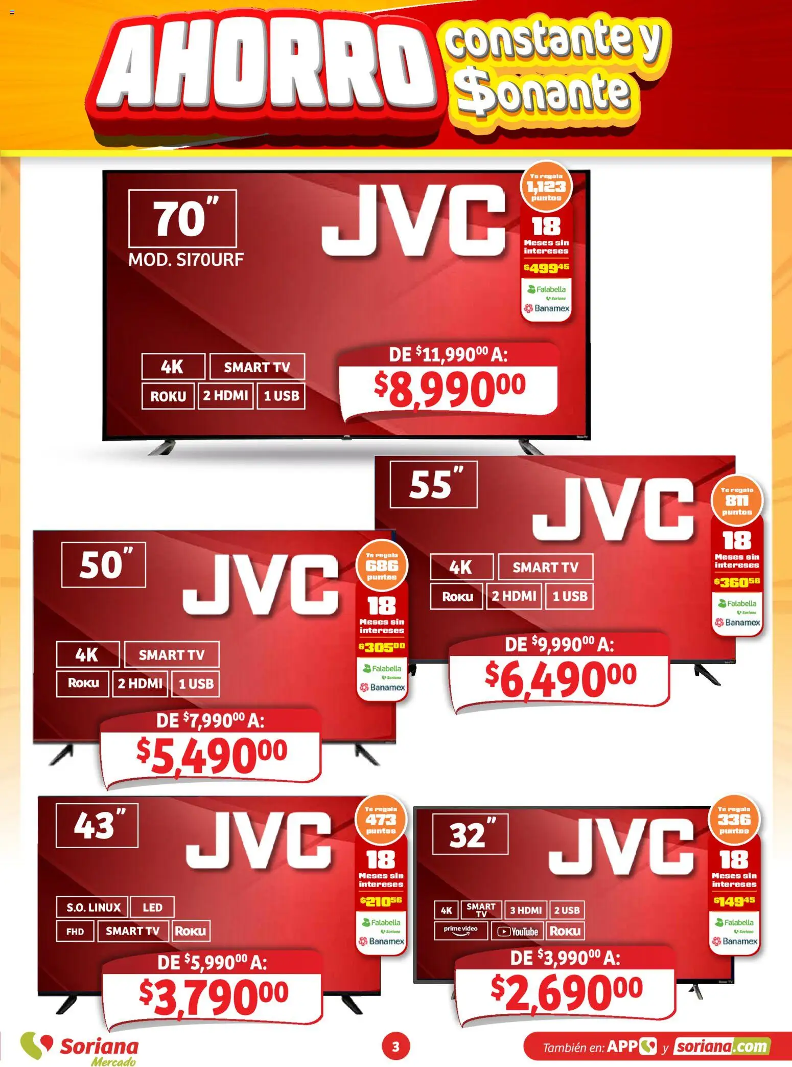 Vista previa las ofertas de la tienda Soriana - Soriana folleto Ahorro constante y sonante desde el 23/10/2026 