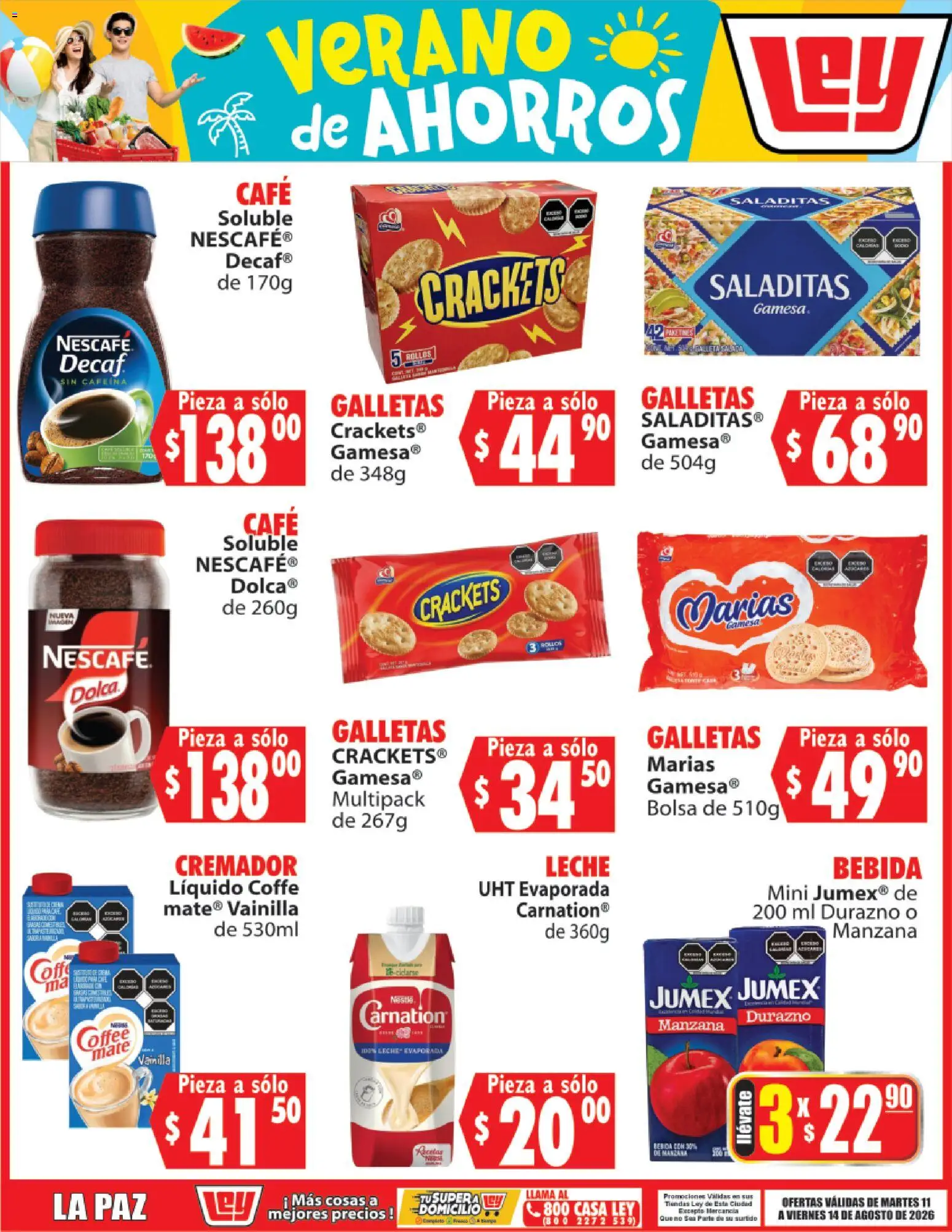 Vista previa las ofertas de la tienda Casa Ley - Casa Ley folleto Verano de ahorros desde el 11/08/2026 