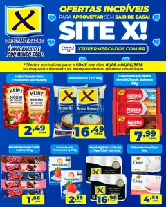 Pré-Visualização do folheto "X Supermercados ofertas incríveis" da loja X Supermercados válido a partir de 01/06/2026