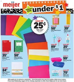 Ad Preview of Meijer Meijer Back to School Deals from 08/26/2026
