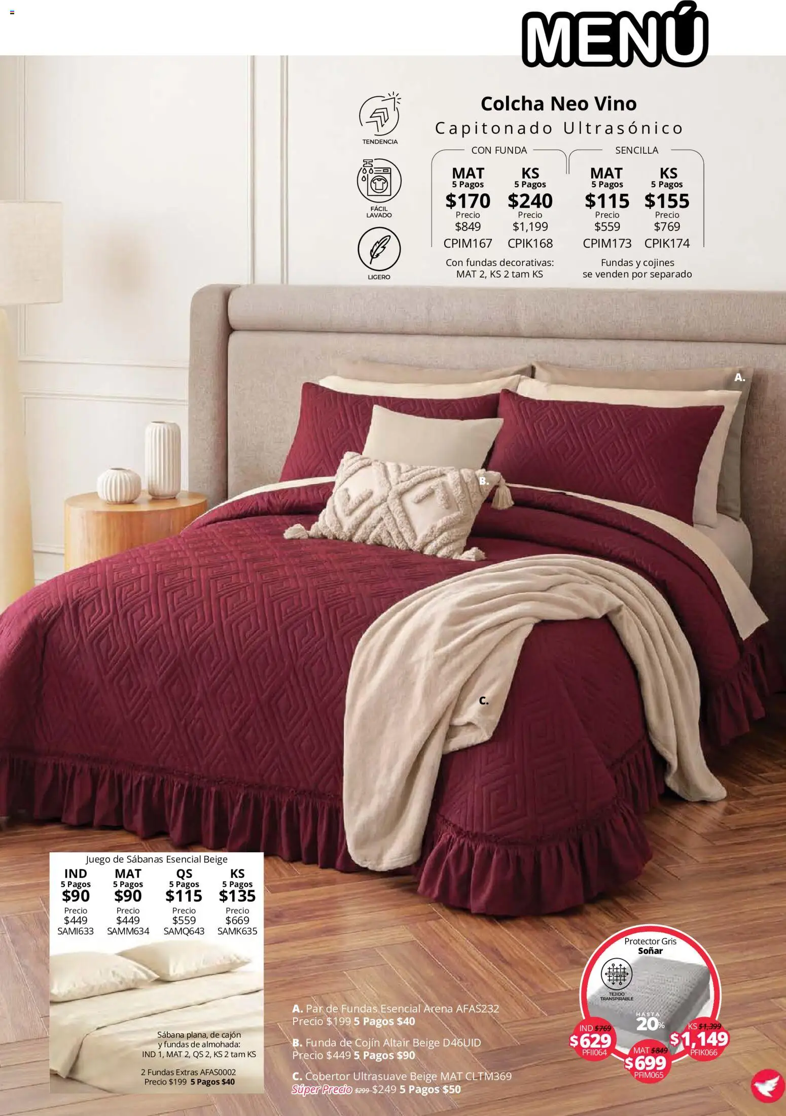 Vista previa las ofertas de la tienda Colchas Concord - Colchas Concord catálogo desde el 15/10/2026 