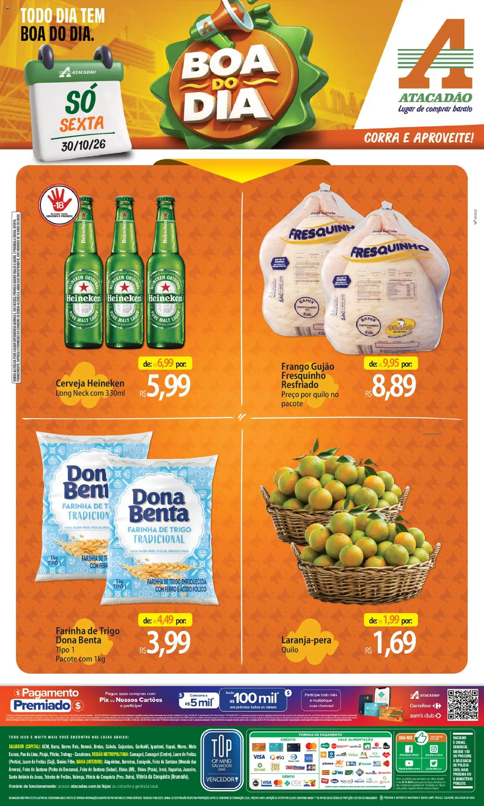 Pré-Visualização do folheto "Atacadão ofertas - BA" da loja Atacadão válido a partir de 30/10/2026