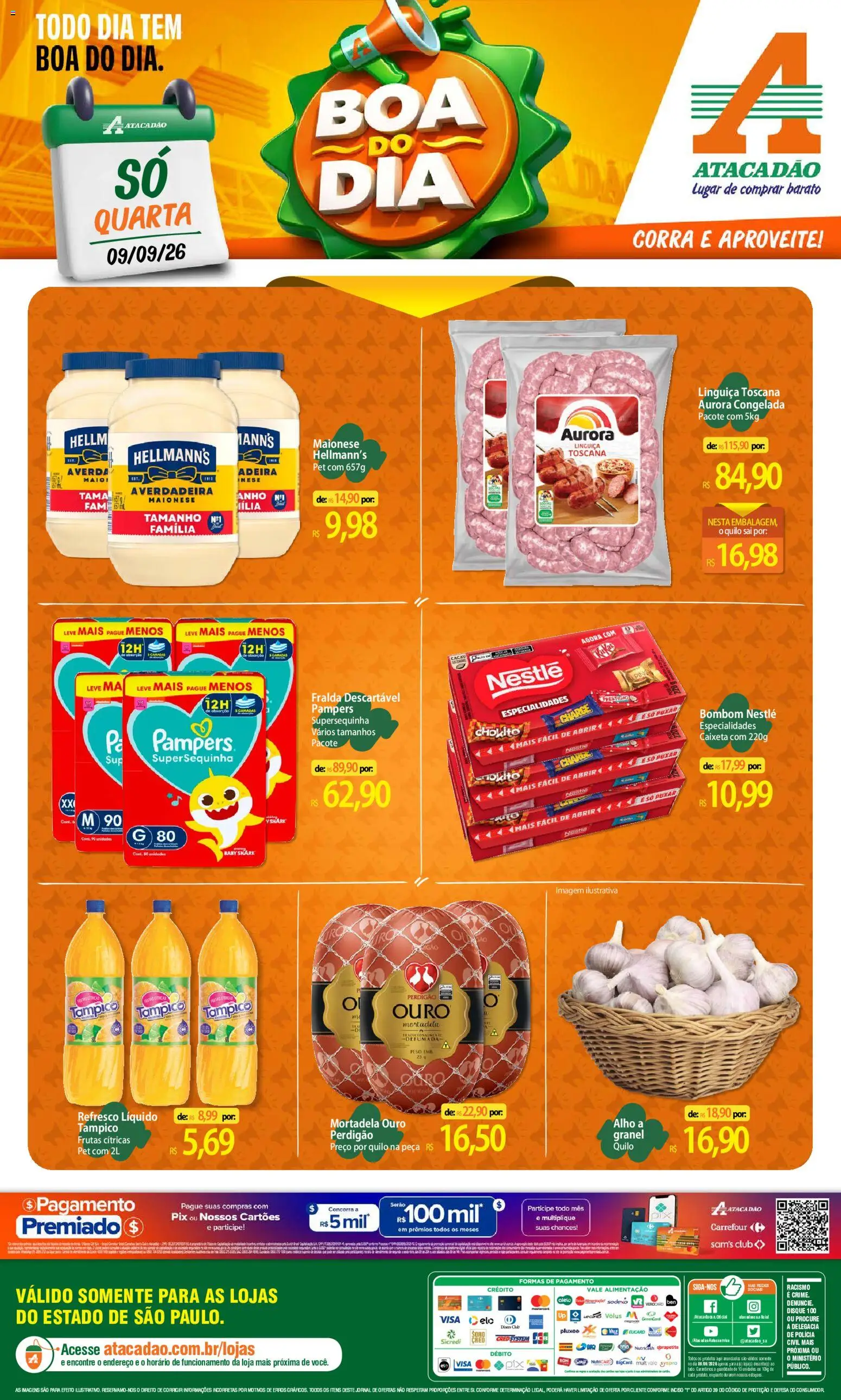 Pré-Visualização do folheto "Atacadão ofertas - SP" da loja Atacadão válido a partir de 09/09/2026